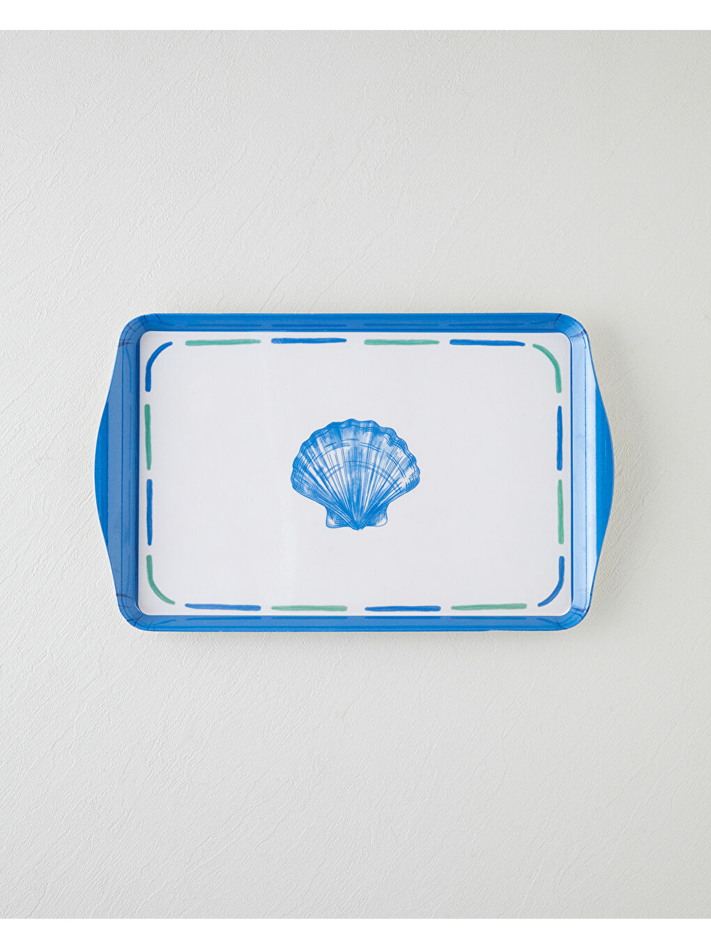 Shellwave Melamin Tepsi 24x39 Cm Mavi - Yeşil