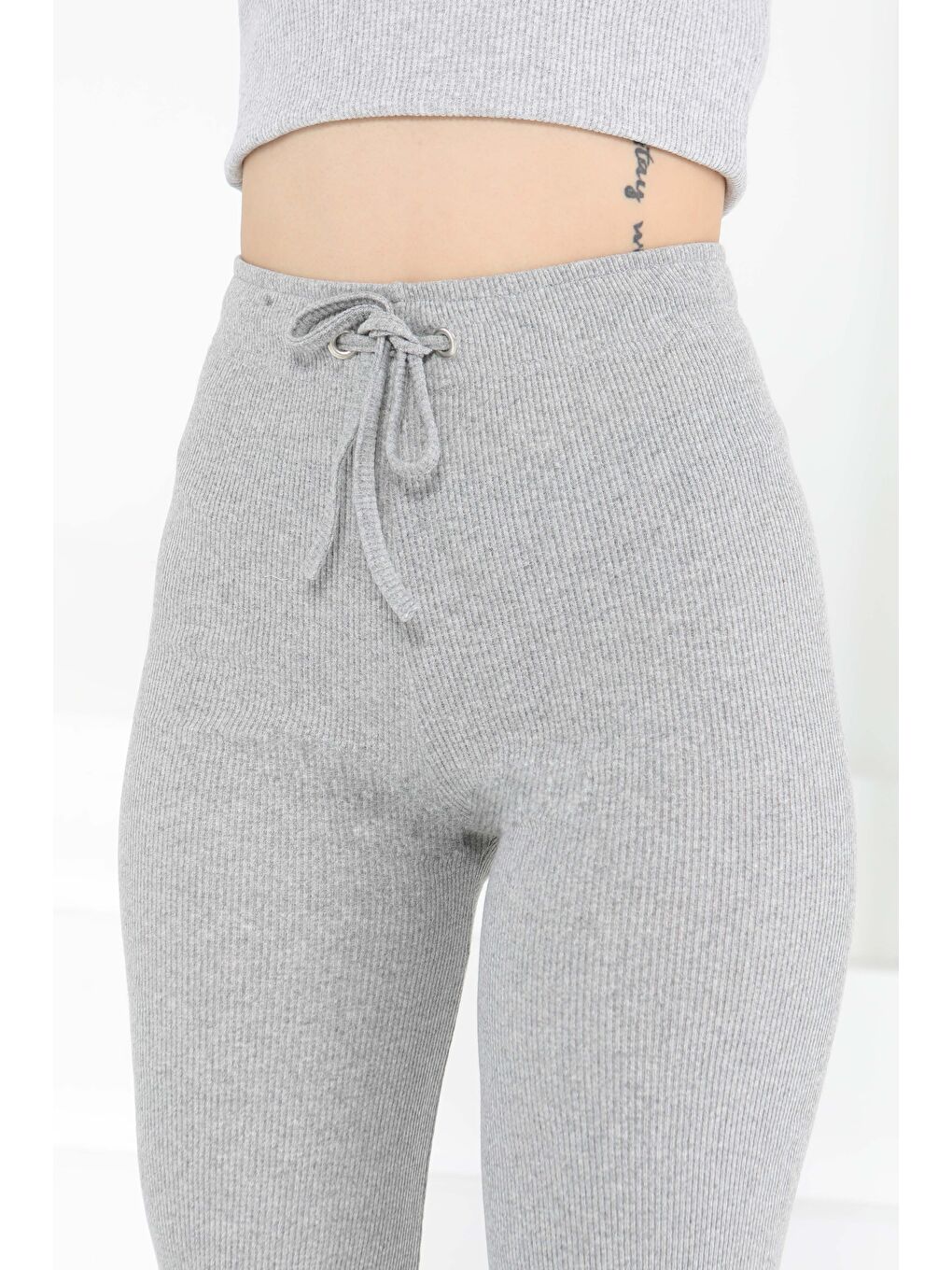 Kuşgözlü Pantolon Gri - 27133-7