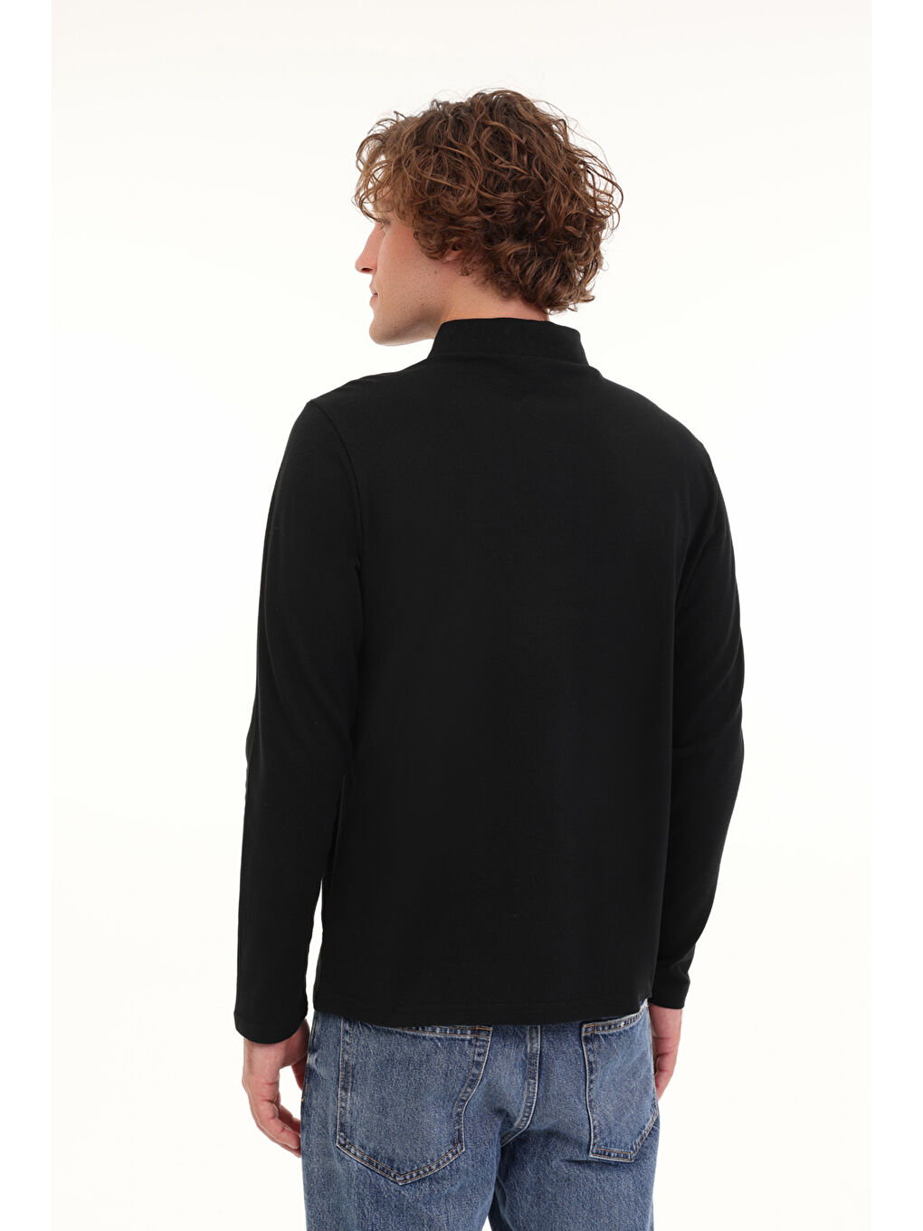 MB SN329 UKOL POLO 5PR Siyah Erkek Uzun Kol T-Shirt-1