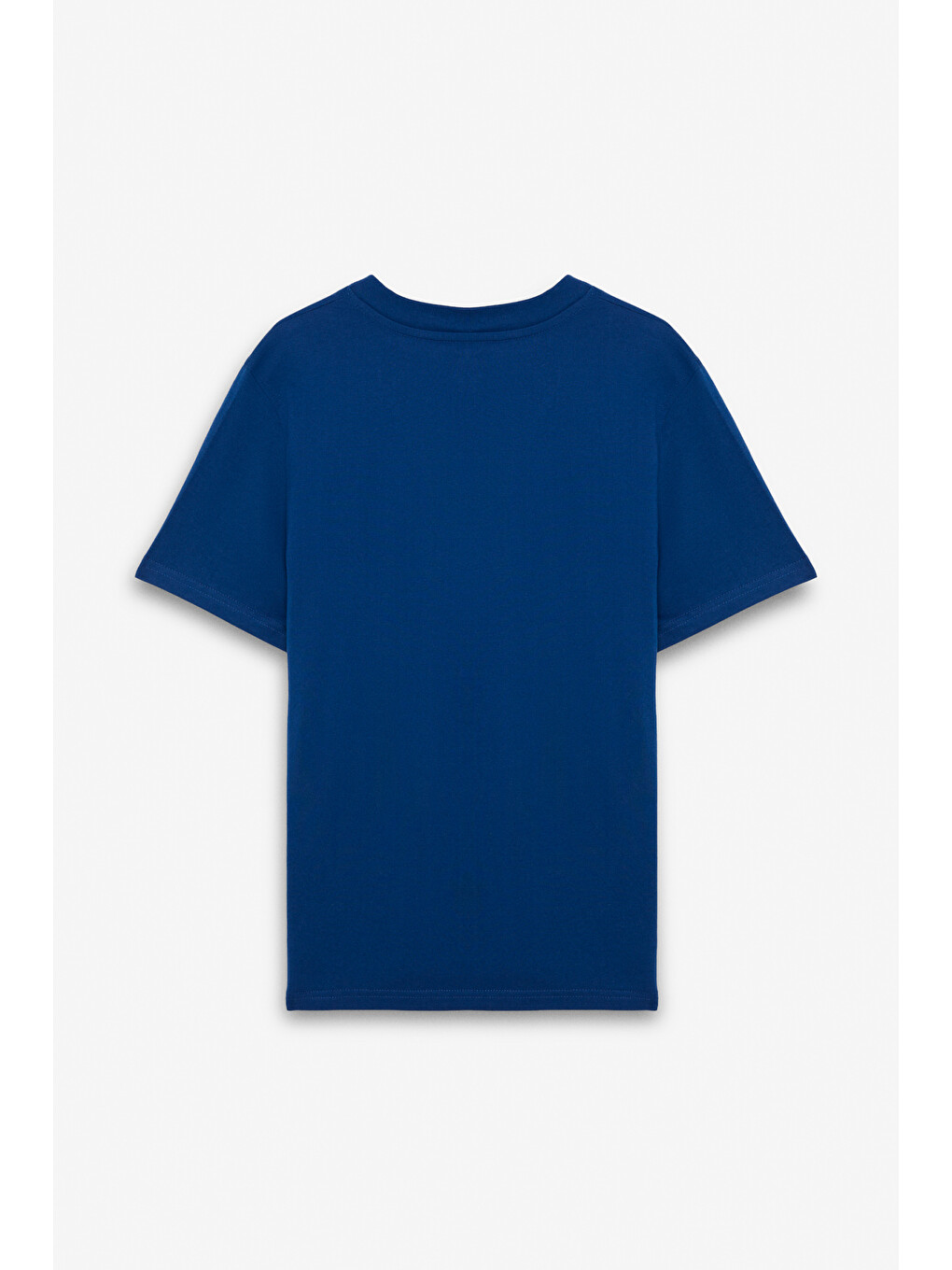 Alıne Kadın %100 Organik Pamuk Derin V Yakalı Comfort Fit Petrol-mavi T-shirt-2