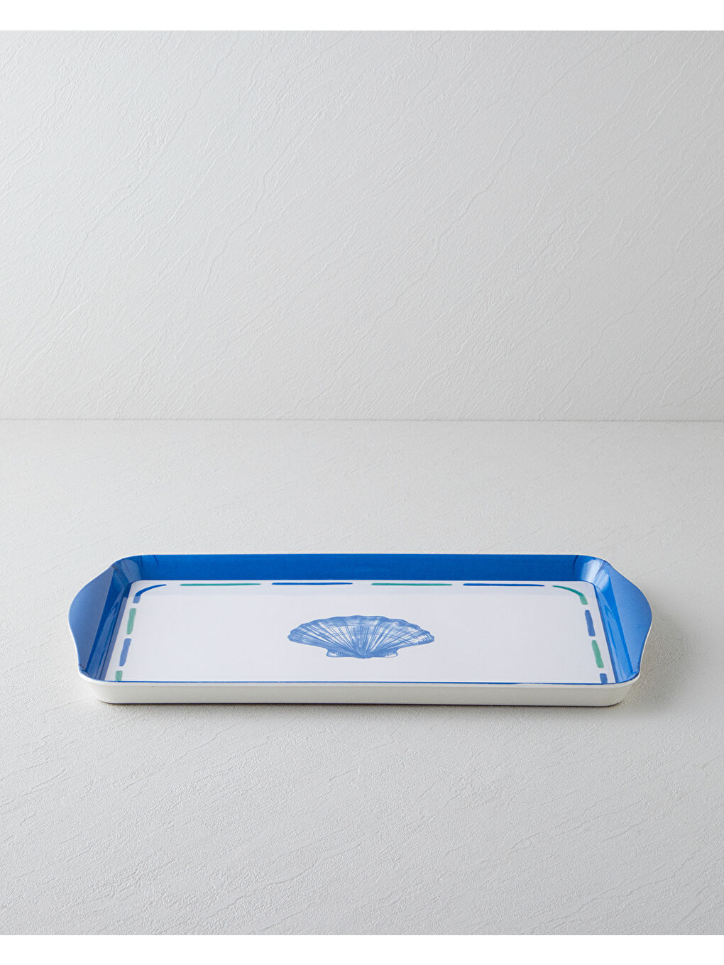 Shellwave Melamin Tepsi 24x39 Cm Mavi - Yeşil-1