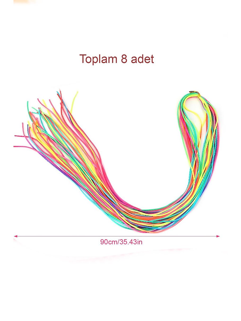 Karışık Neon Renkli 8 Parça Yaz Örgüsü Polyester İp Seti-5