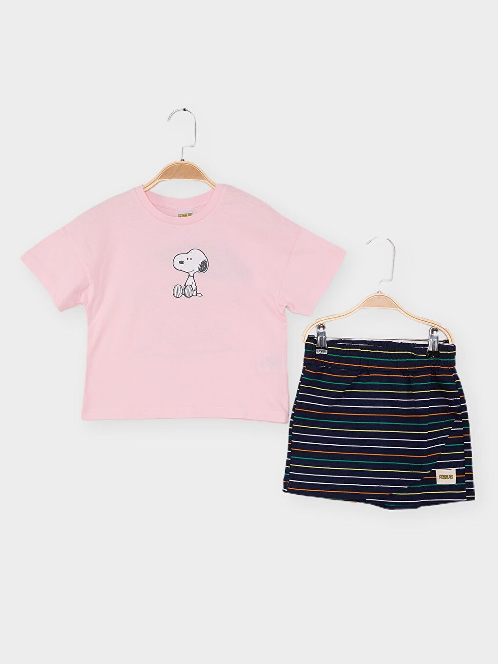 Pembe Snoopy Lisanslı Kız Çocuk 2 'li Takım SN21974