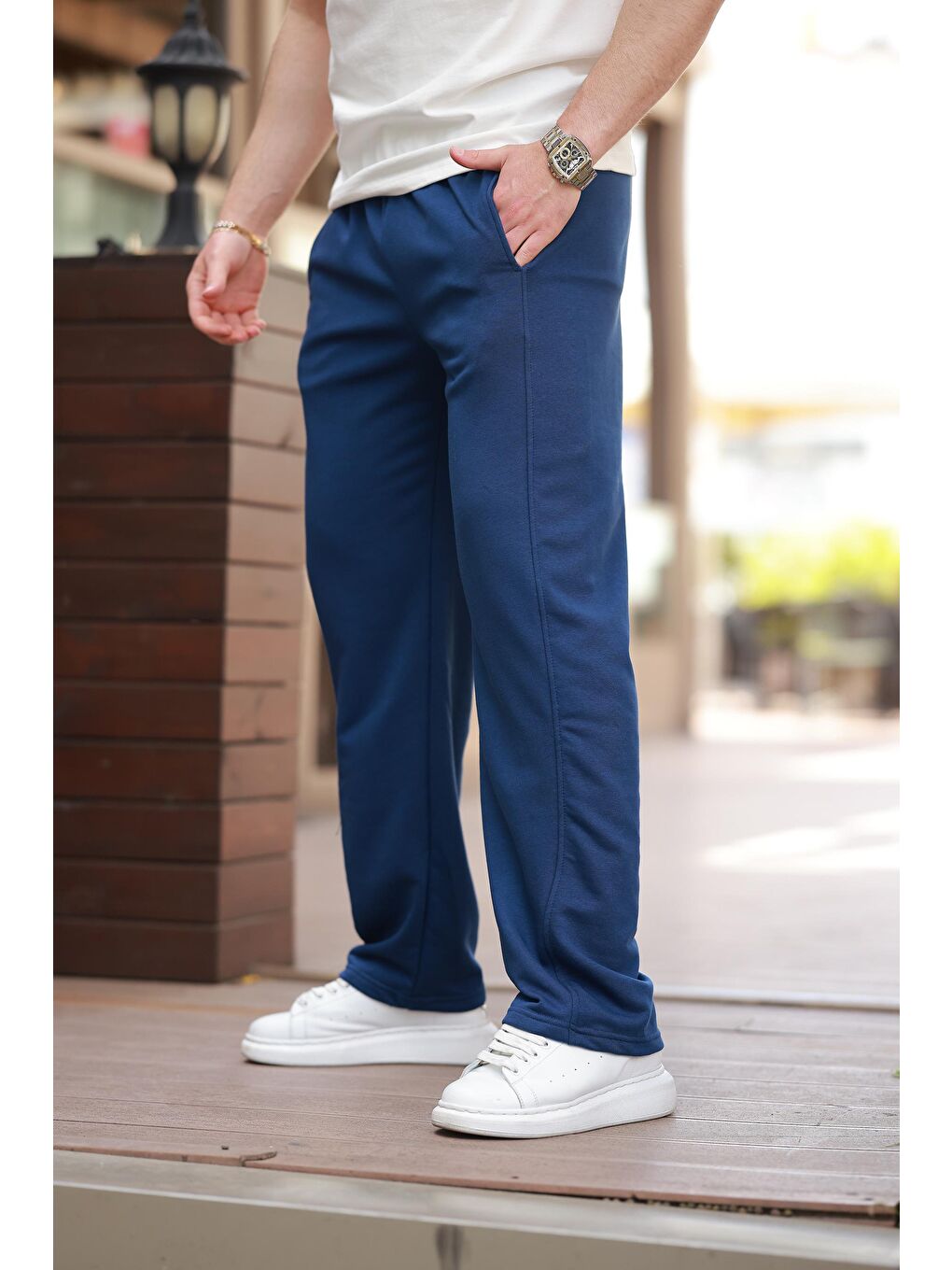 Lacivert Rahat Kesim Erkek Eşofman Altı E6560-1