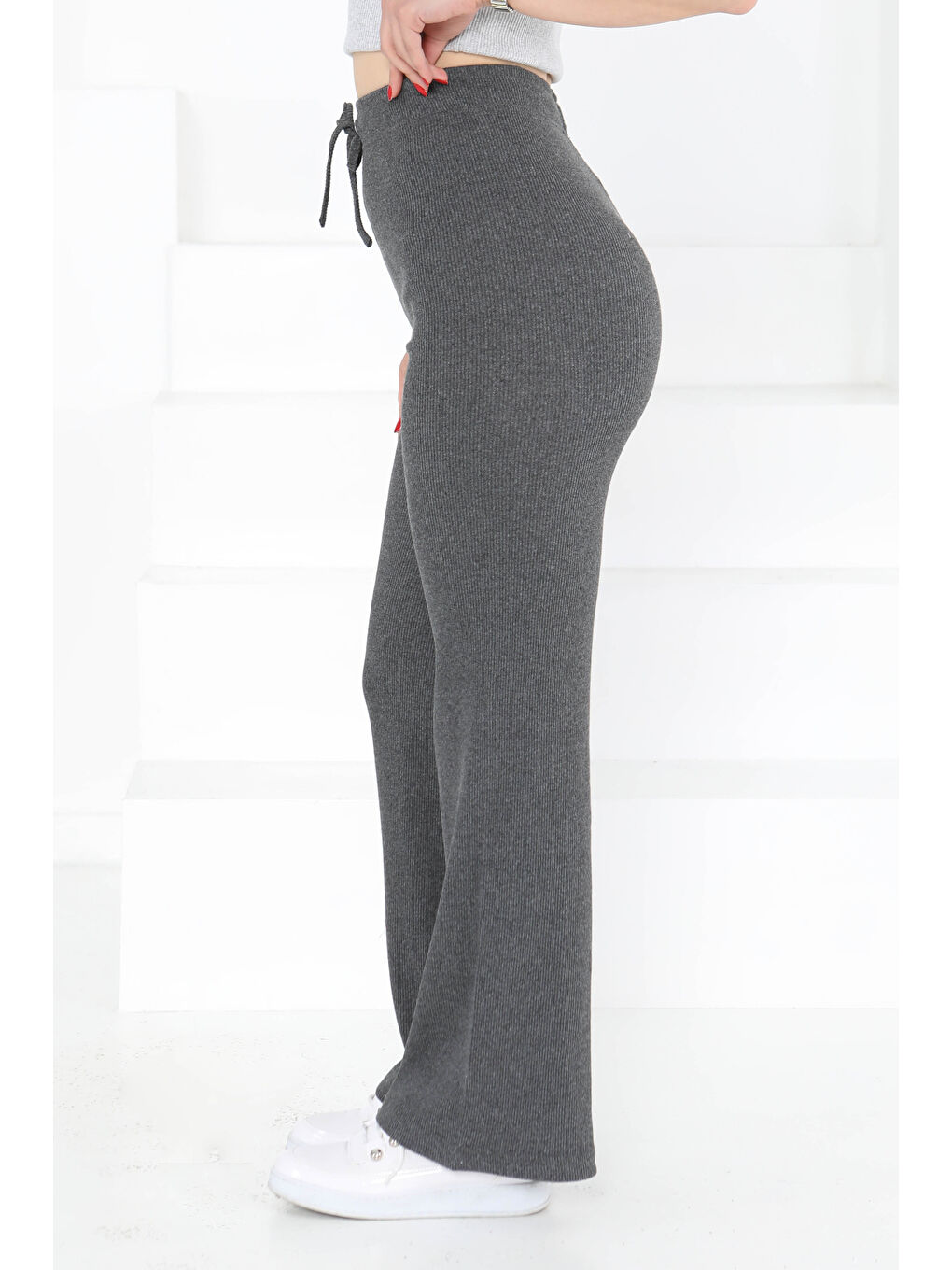 Gri Kuşgözlü Pantolon Füme - 27133-5