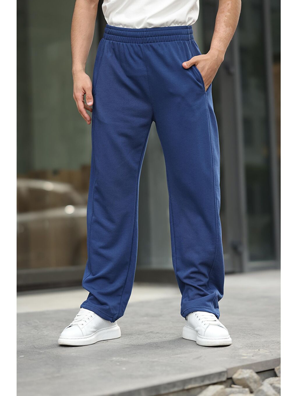 Lacivert Rahat Kesim Erkek Eşofman Altı E6560-2