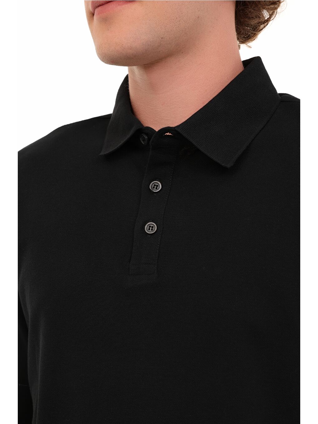 MB SN329 UKOL POLO 5PR Siyah Erkek Uzun Kol T-Shirt-3