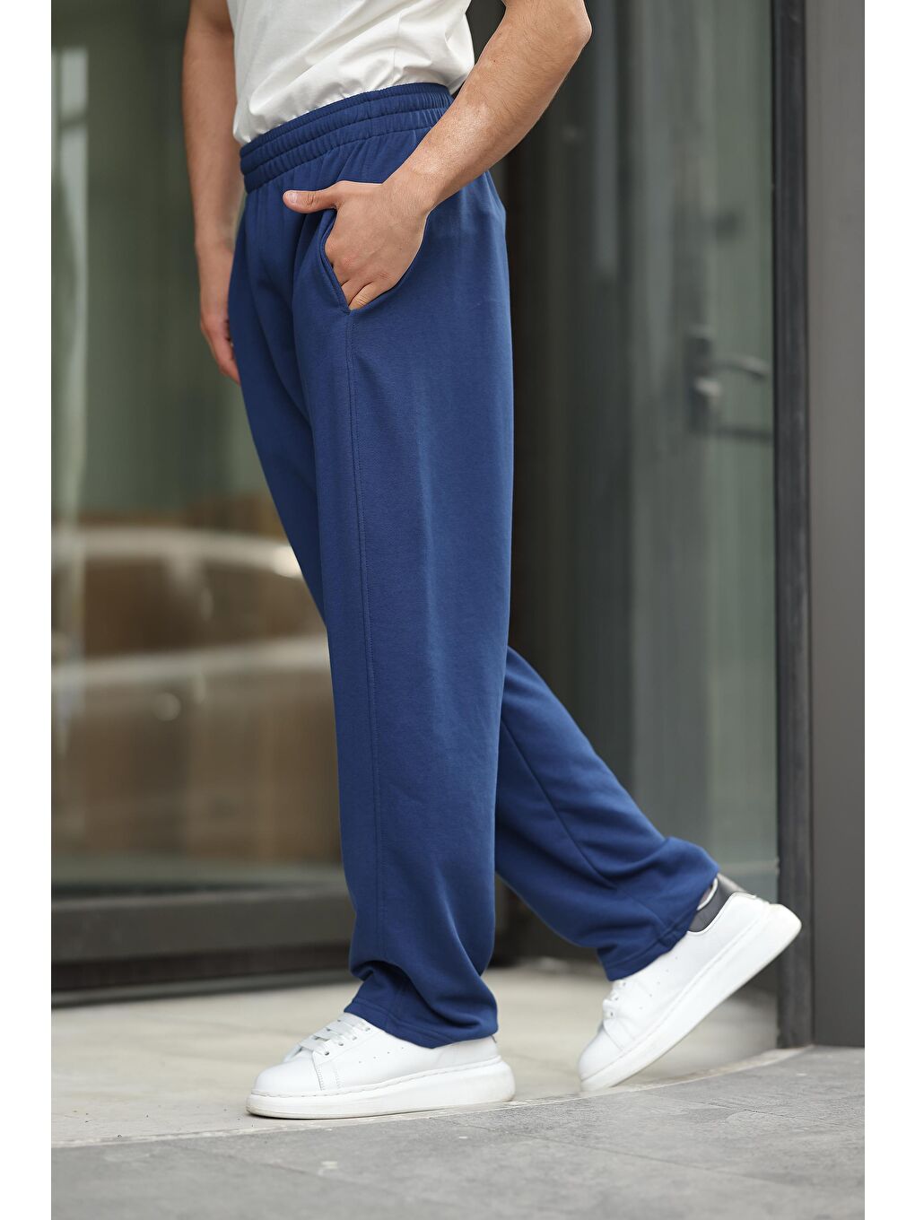 Lacivert Rahat Kesim Erkek Eşofman Altı E6560-4