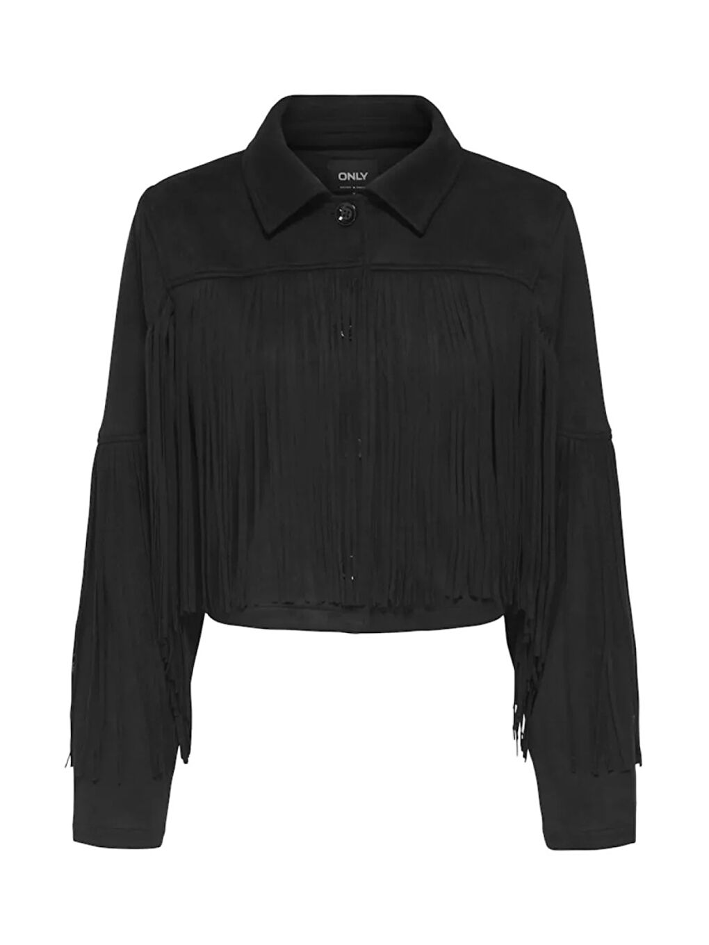 Siyah Onldiane Regular Fit Püsküllü Kadın Ceket 15354896