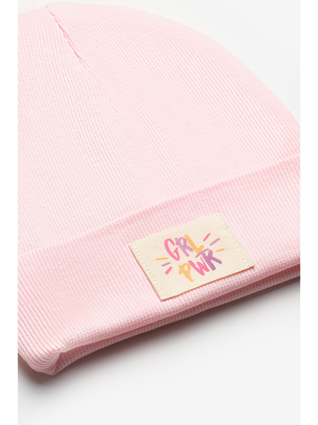 Pembe Pudra Mottolu Çocuk Bere-1