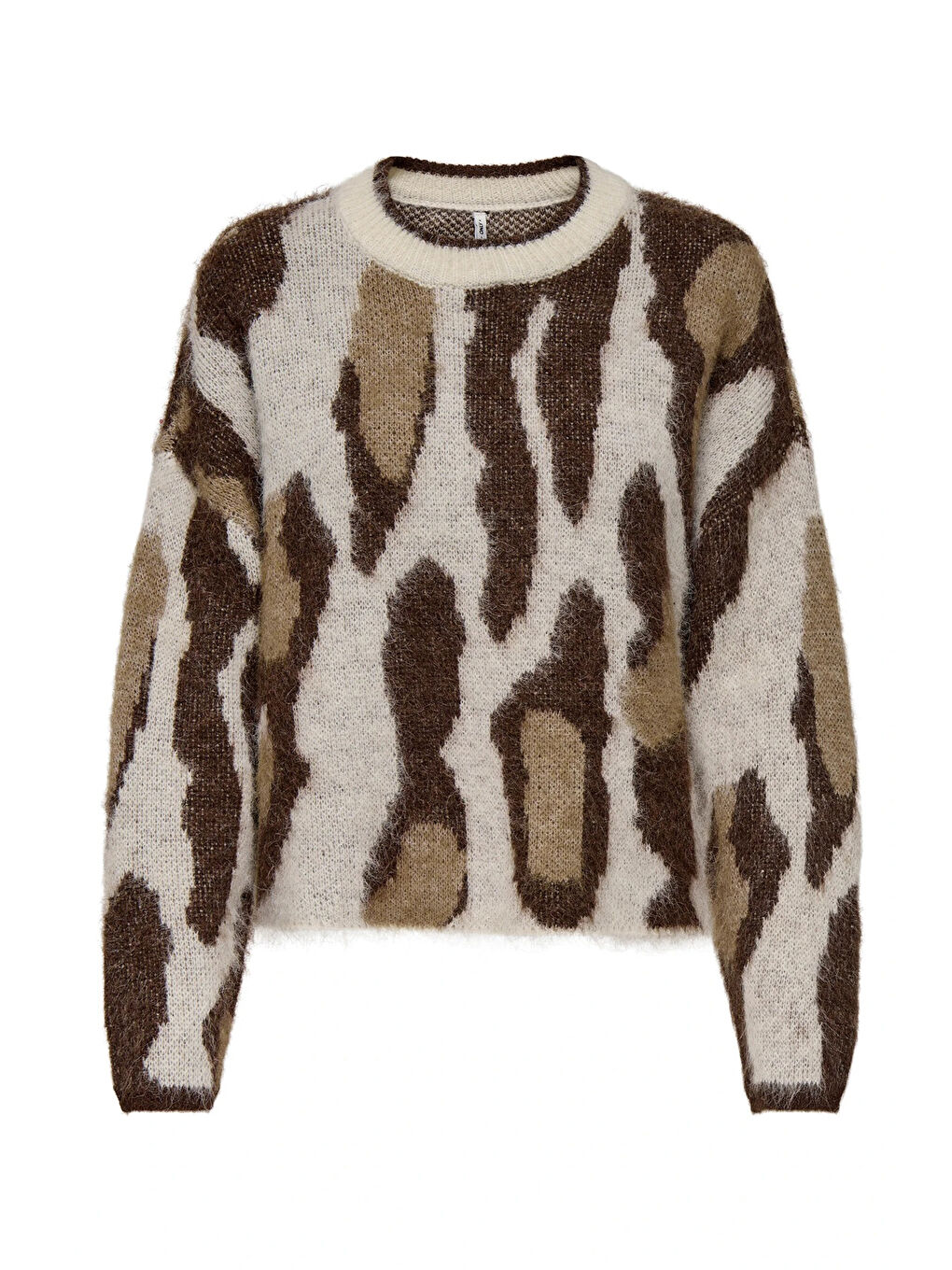 Kahverengi Onledelie Regular Fit Yün Karışım Kadın Kazak 15353092-2