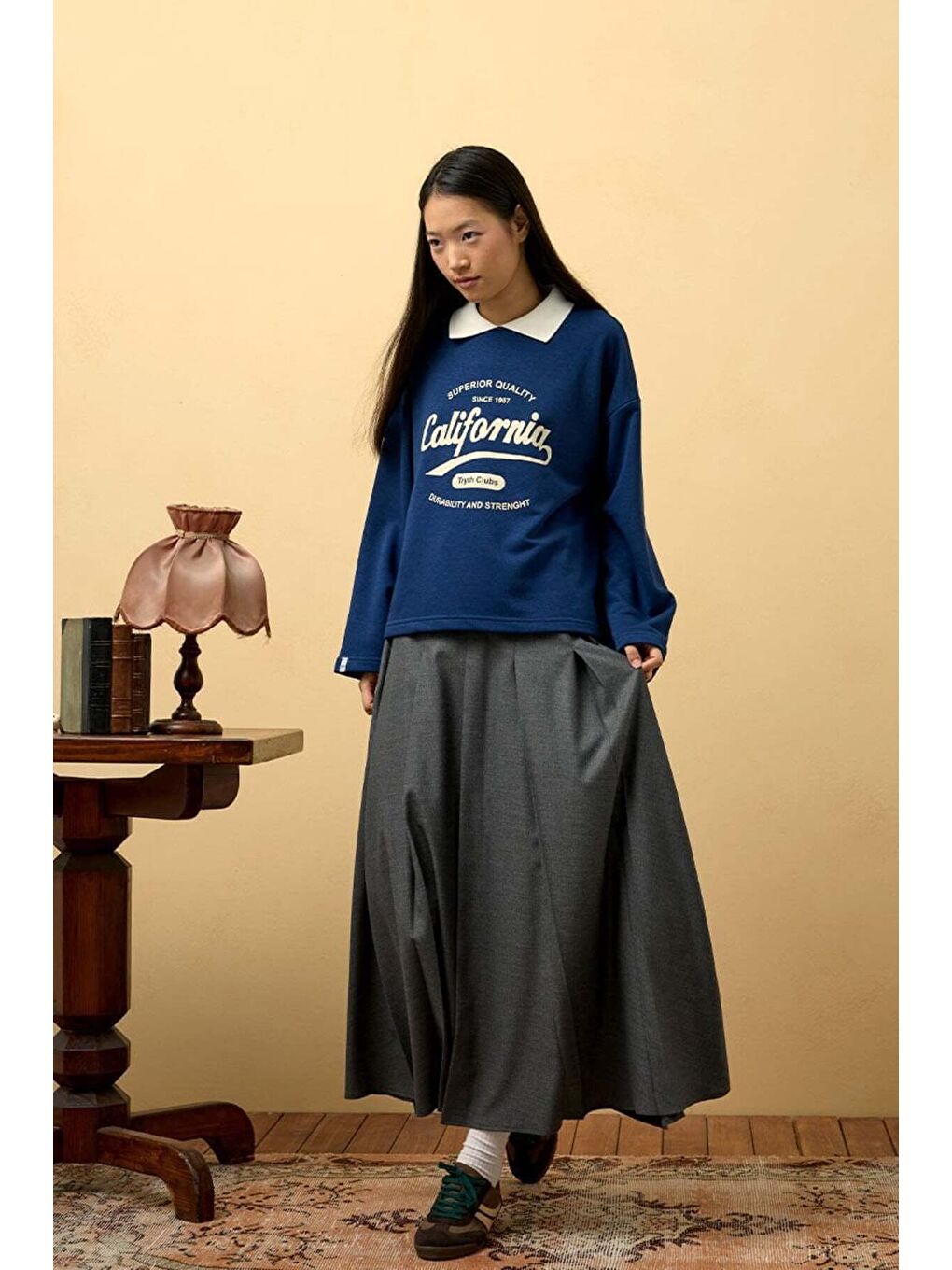 İndigo California Baskılı 3 İp-1