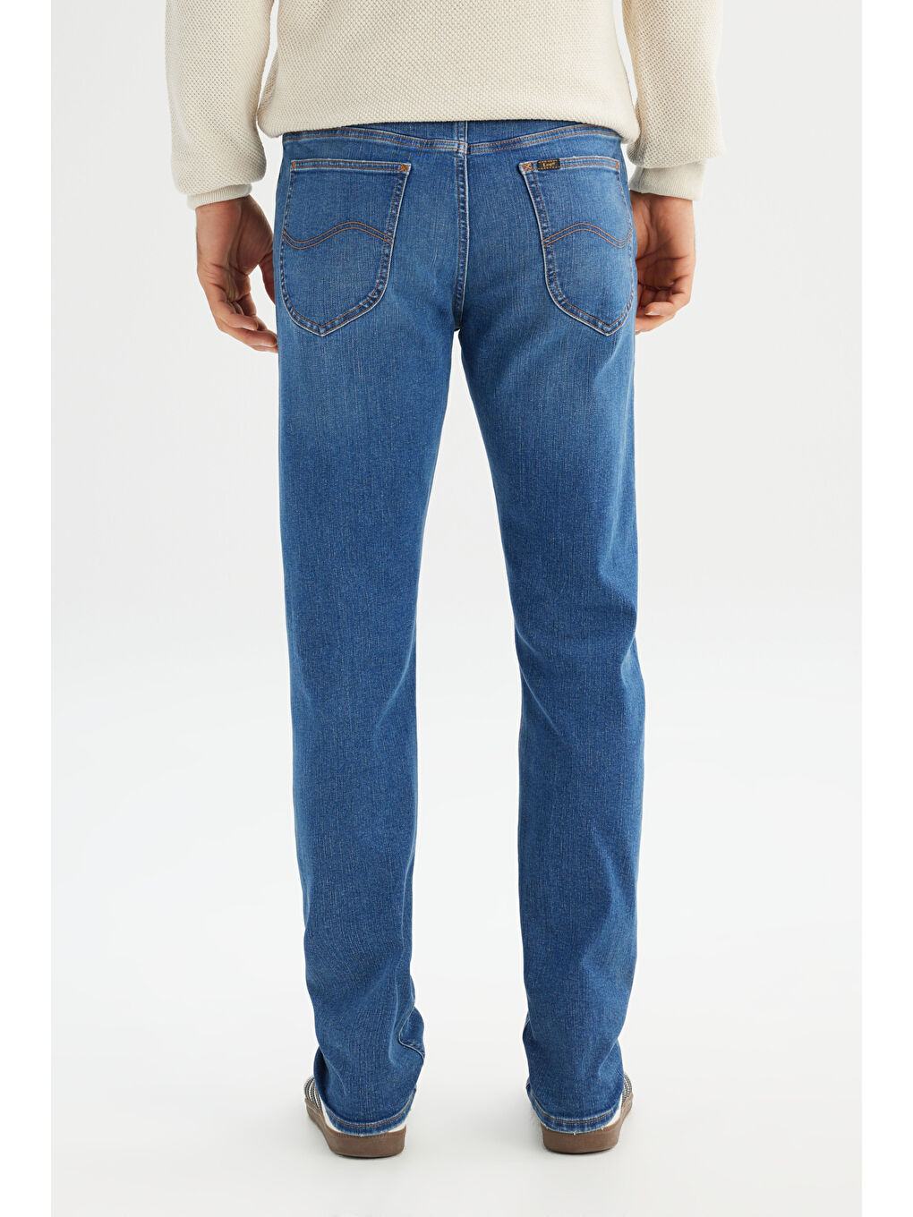 İndigo Pamuklu Straight Fit Cepli Esnek Denim Jean Pantolon-4