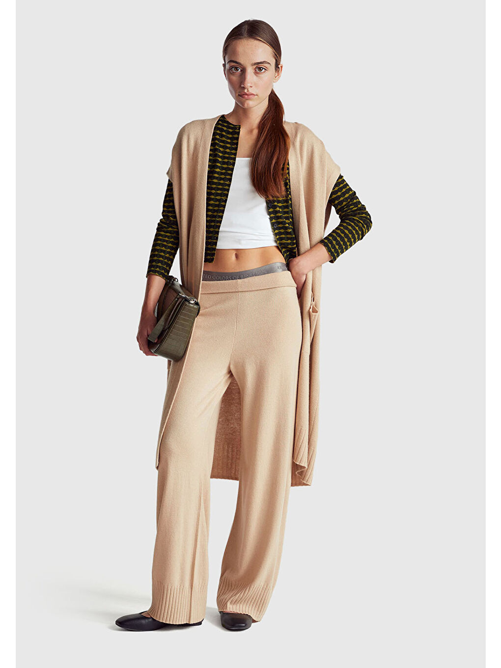 Kadın Haki Yeşili Viskoz Karışımlı Tamamı Desenli Düğmeli Hırka-3