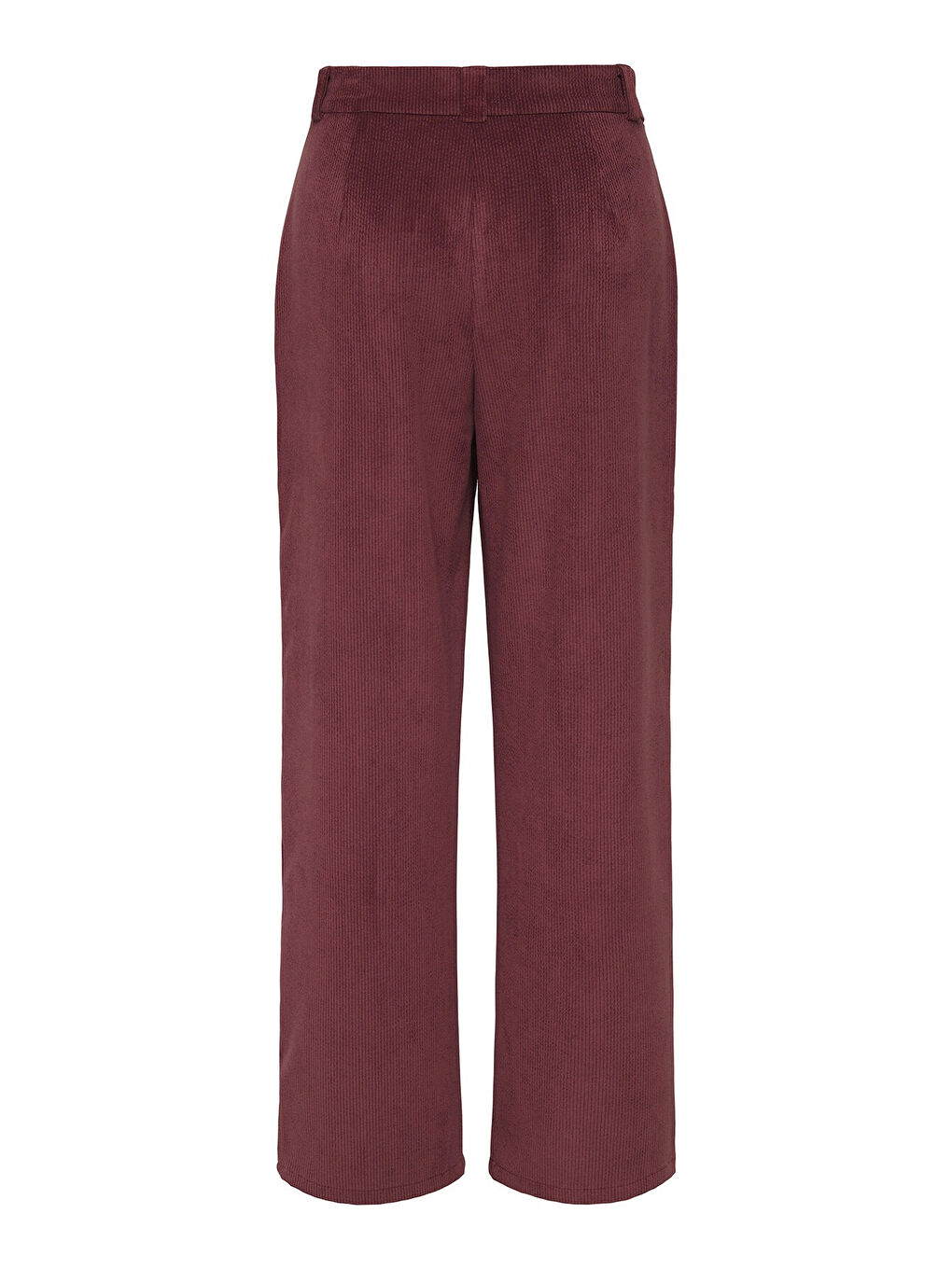 Kırmızı Onlhanna Kadife Relaxed Fit Yüksek Bel Kadın Pantolon 15353641-1