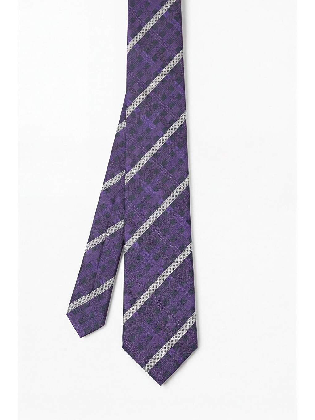 Microfiber Kravat Mor-1