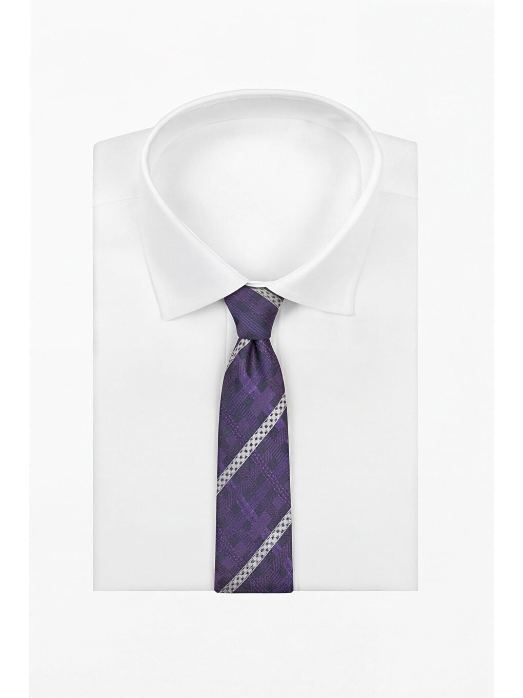 Microfiber Kravat Mor-2