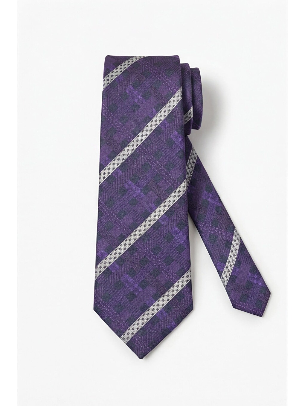 Microfiber Kravat Mor-3