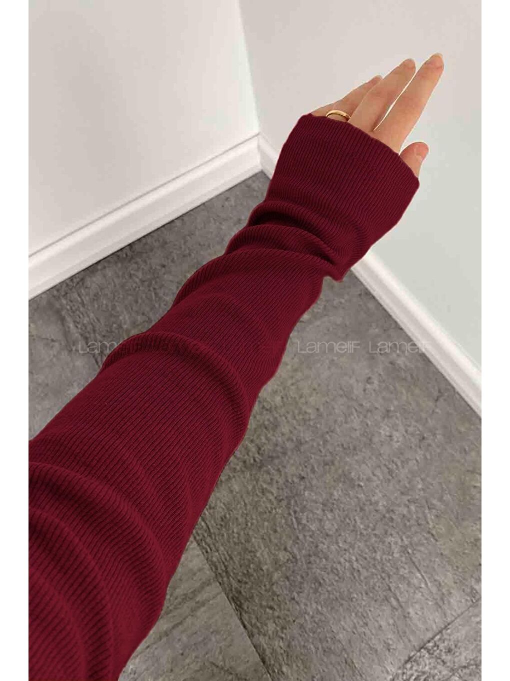 Balıkçı Yaka Fitilli Body Bordo-2