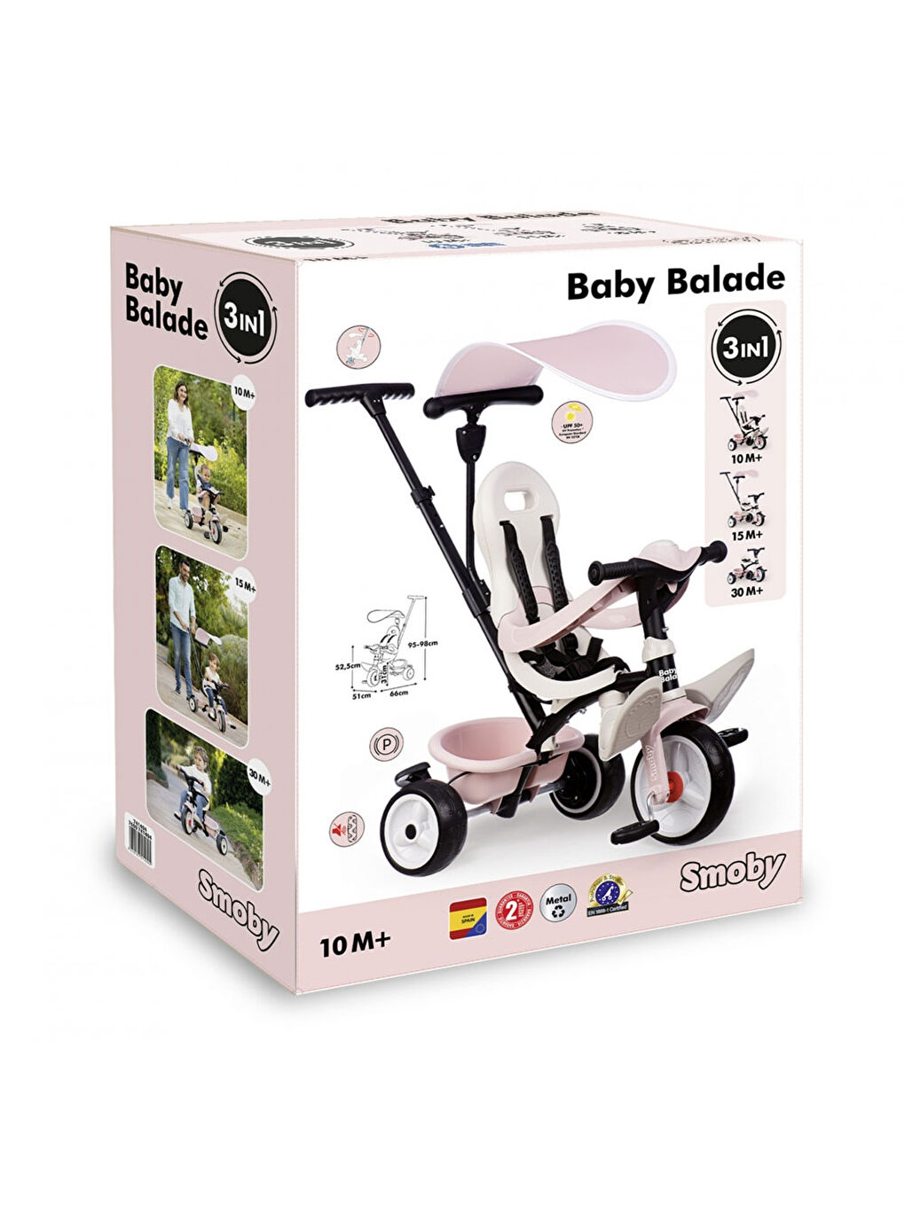 Baby Driver Pembe Üç Tekerlekli Bisiklet 7600741404-3