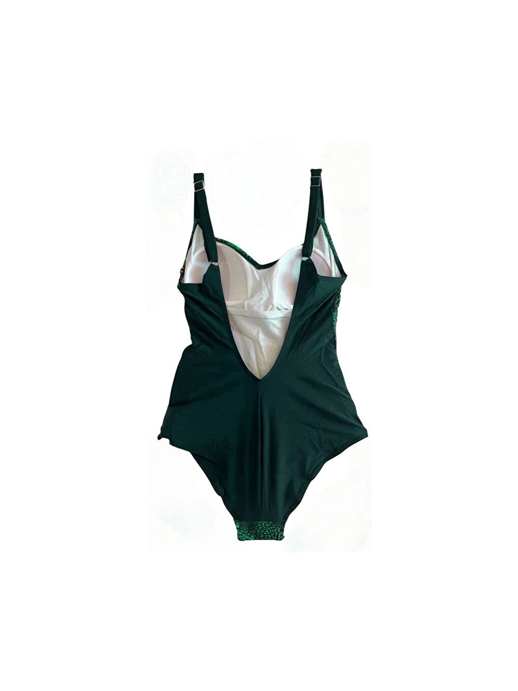 Kadın Yeşil Tropikal Yaprak Desen Yüzücü Mayo HZL25S-LC0046-1