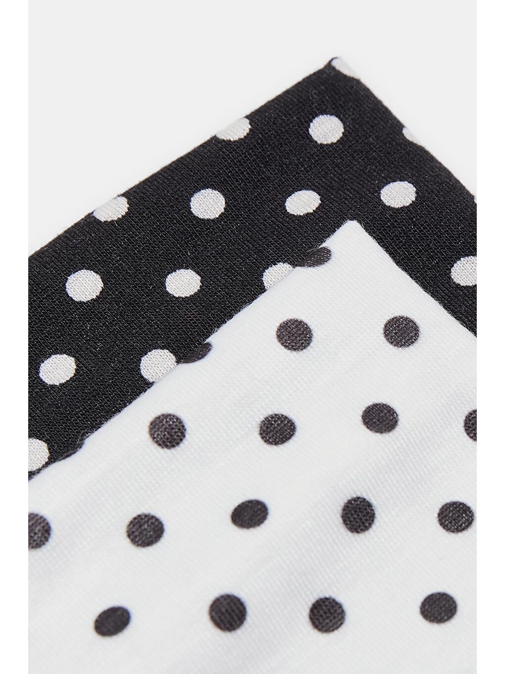 2 adet Siyah Beyaz Puantiye Jersey Saç Bandı-1