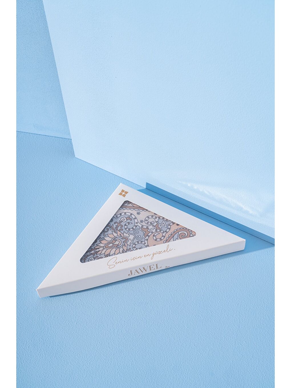 Sarı Kadın Etnik Desen Soft Tlos Şal-2