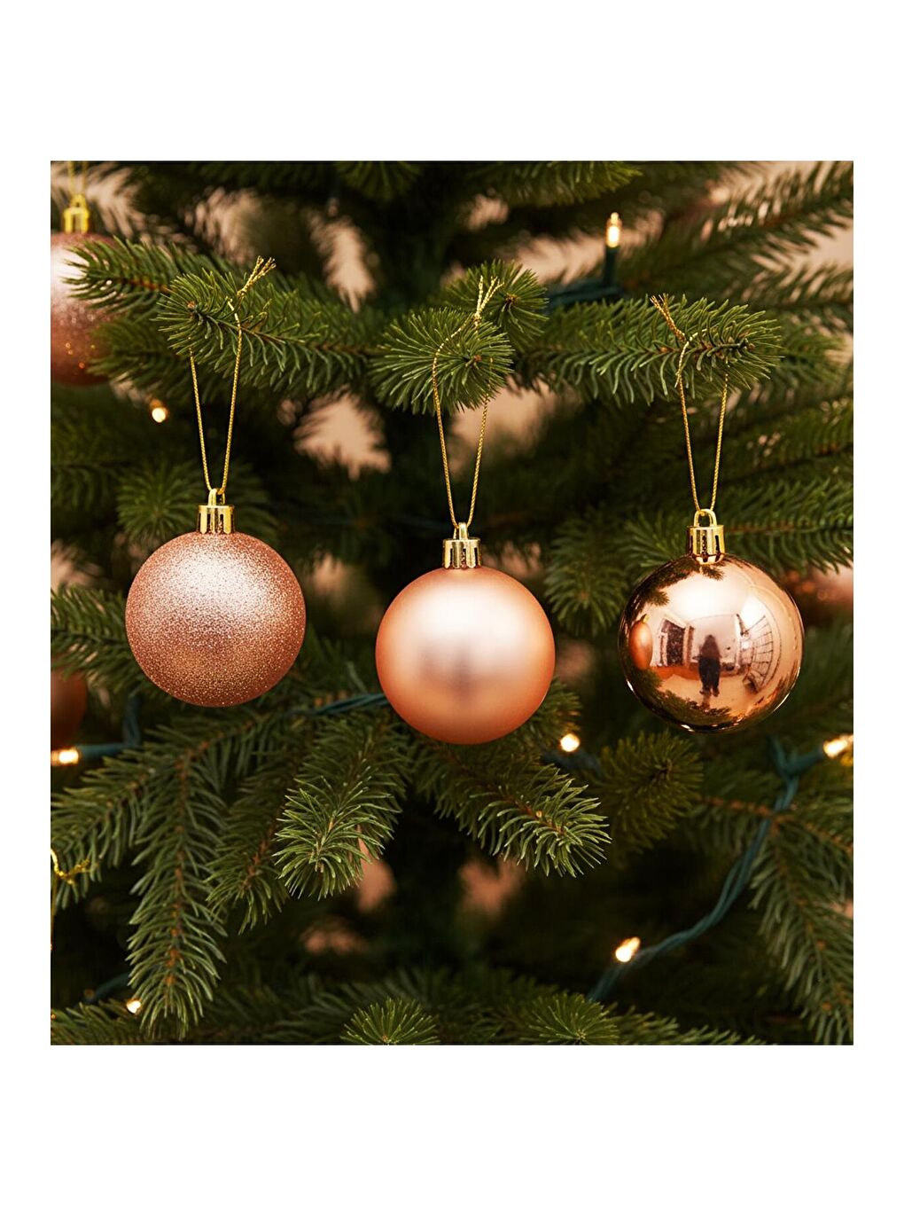 Karışık Yılbaşı Ağaç Süsü Top Seti – 6 Adet-1