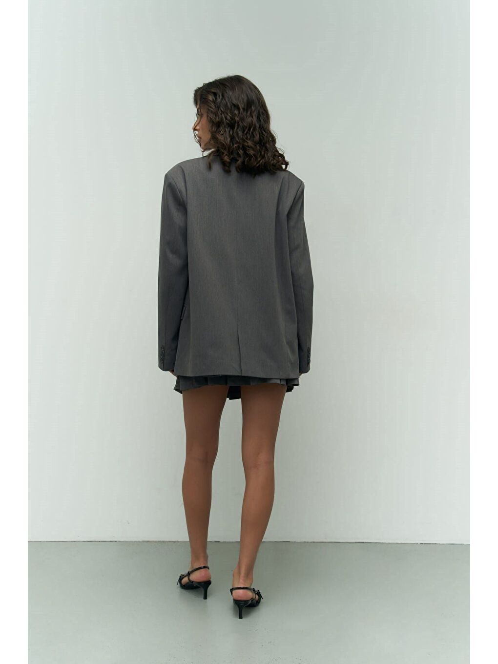 Gri Pietro Yelekli Füme Blazer-3