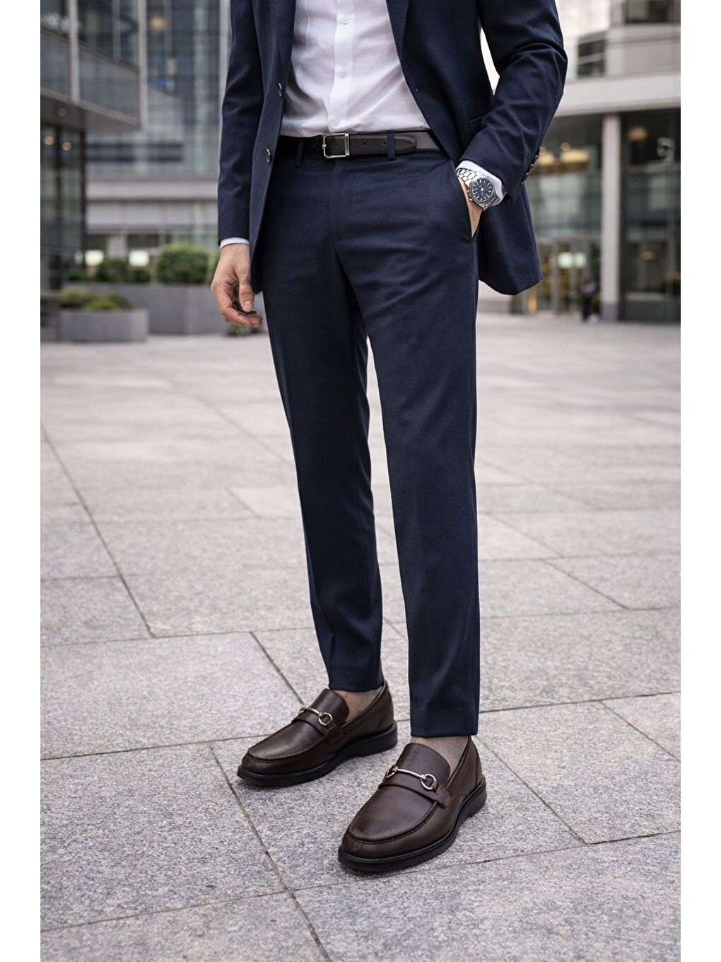 Kahverengi ALFRED Hakiki Deri Metal Tokalı Rahat Taban Erkek Günlük Klasik Casual Ayakkabı-6