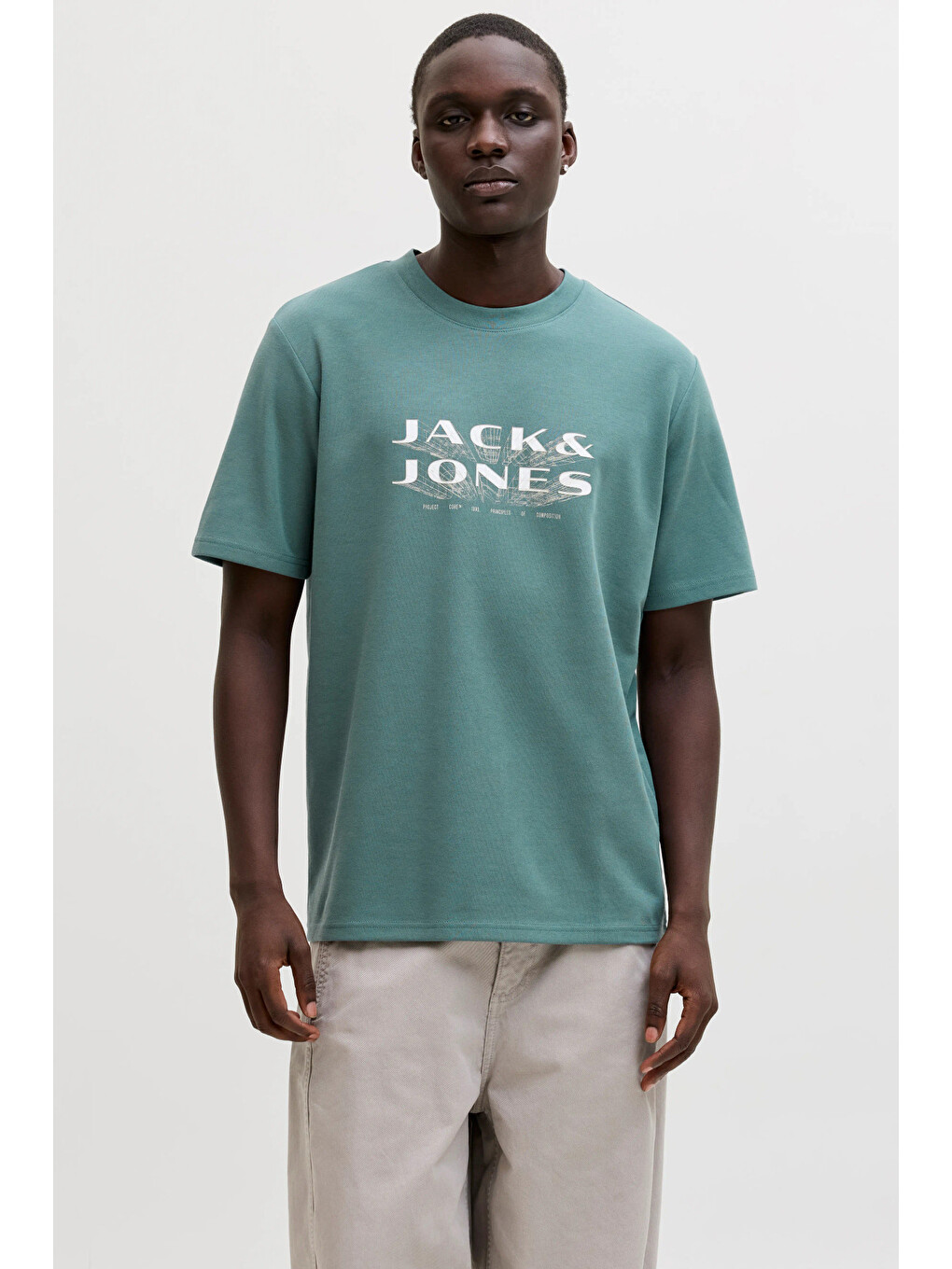 Petrol Core Jcofusion Logo Baskılı Pamuk Karışımlı T Shirt 12289880