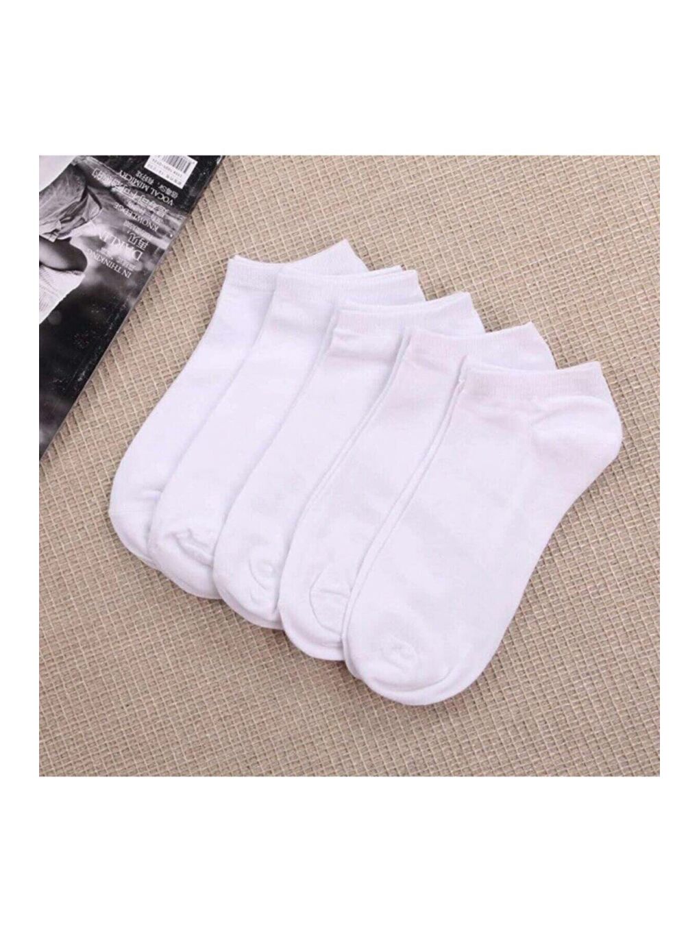 Unisex Yazlık Patik Çorap 5 'li Extra Rahat Beyaz