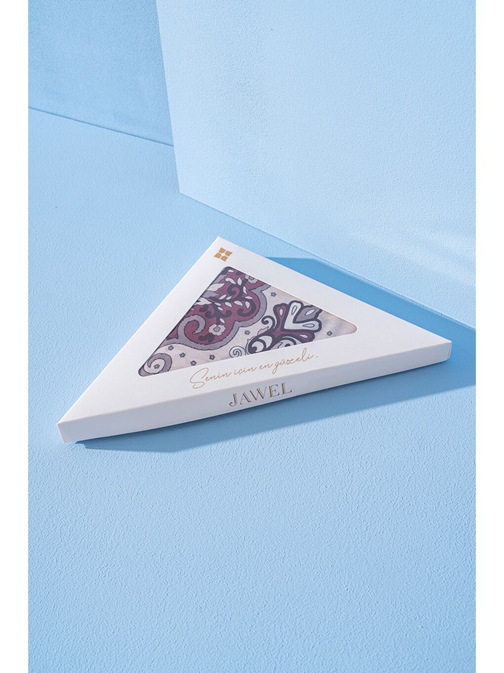 Ekru Kadın Etnik Desen Soft Tlos Şal-2