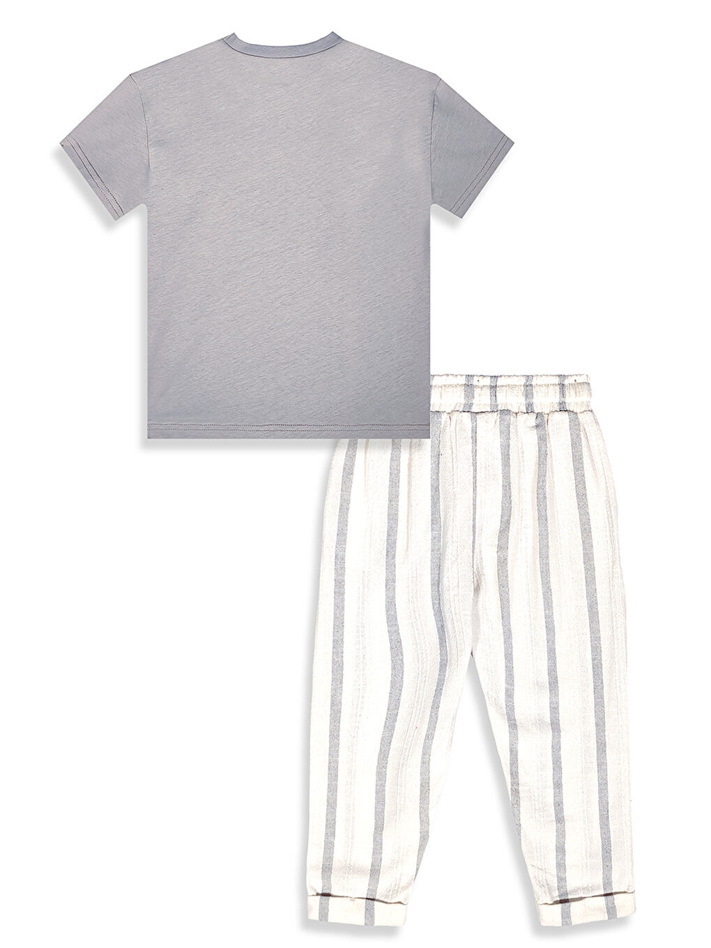 Gri Do It Erkek T-shirt Yazlık Pantolon Takım-2