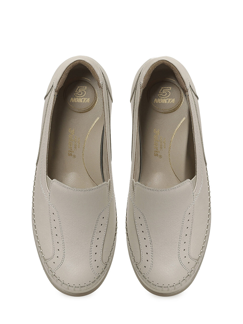 Bej 105754.Z6FX Gri Kadın Dolgu Ayakkabı-3