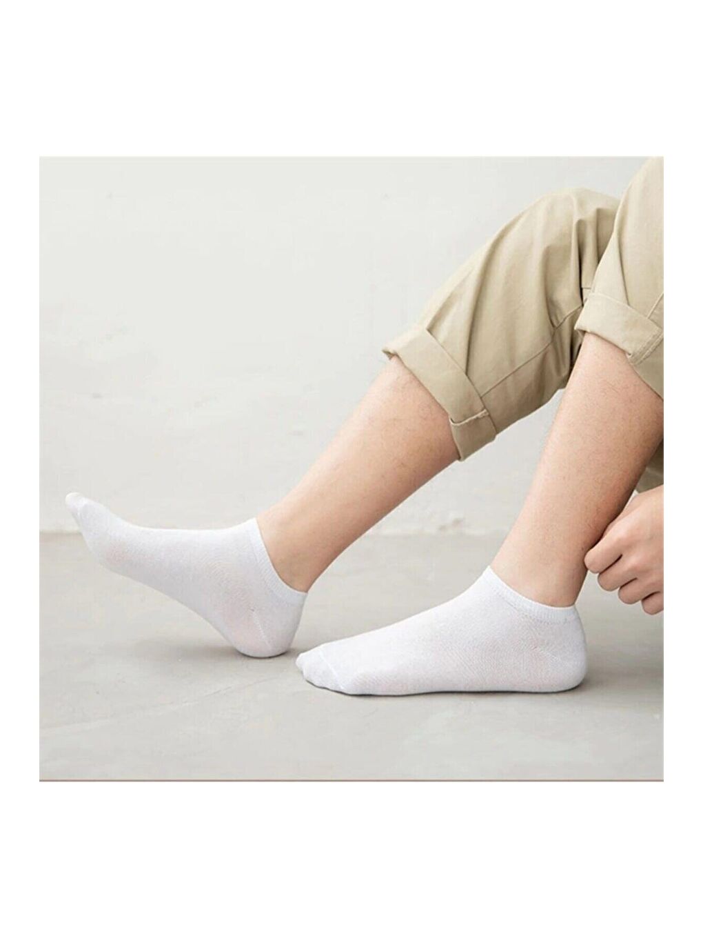 Unisex Yazlık Patik Çorap 5 'li Extra Rahat Beyaz-2
