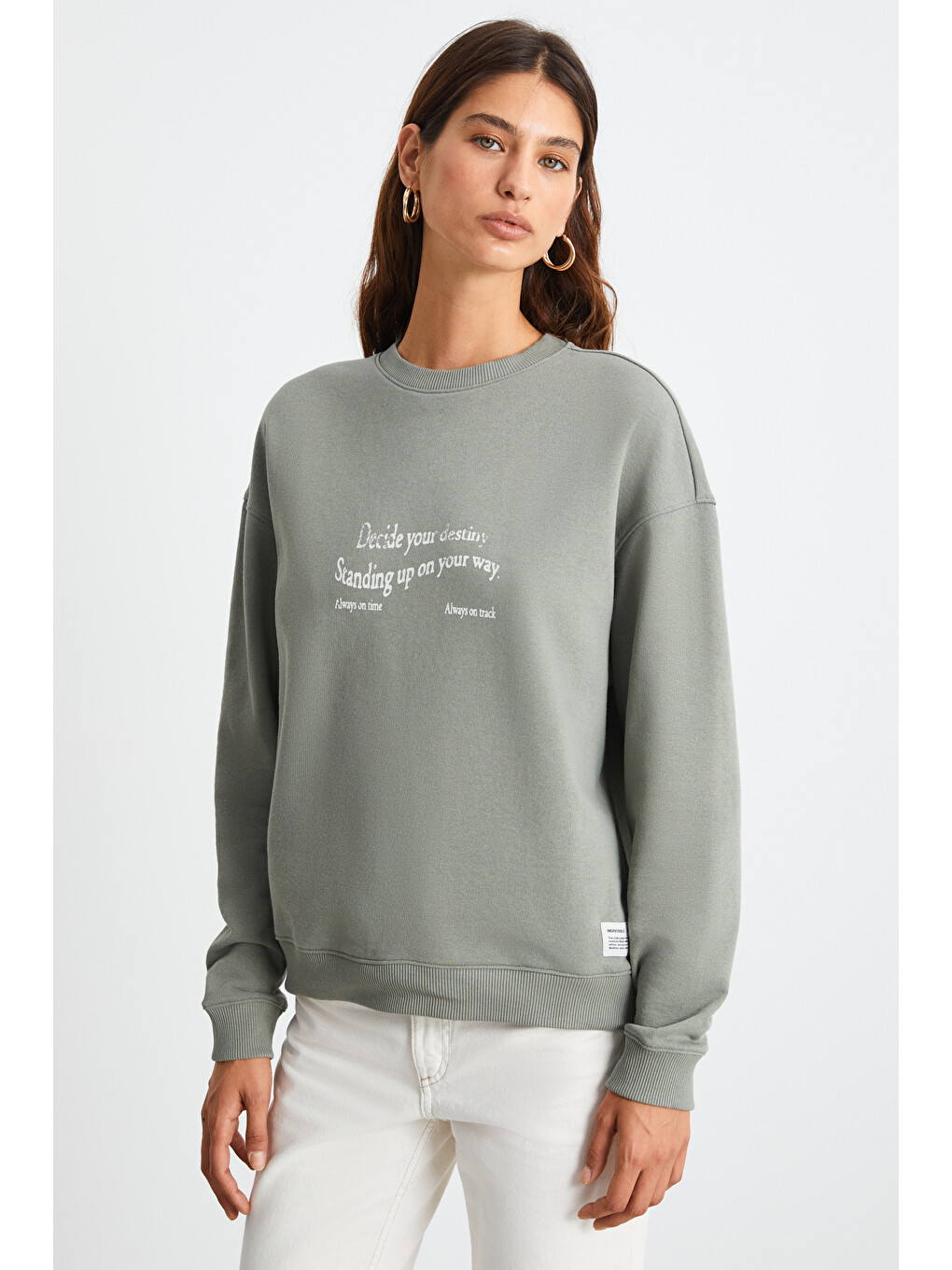 Ronja Kadın Açık Yeşil Sweatshirt-2