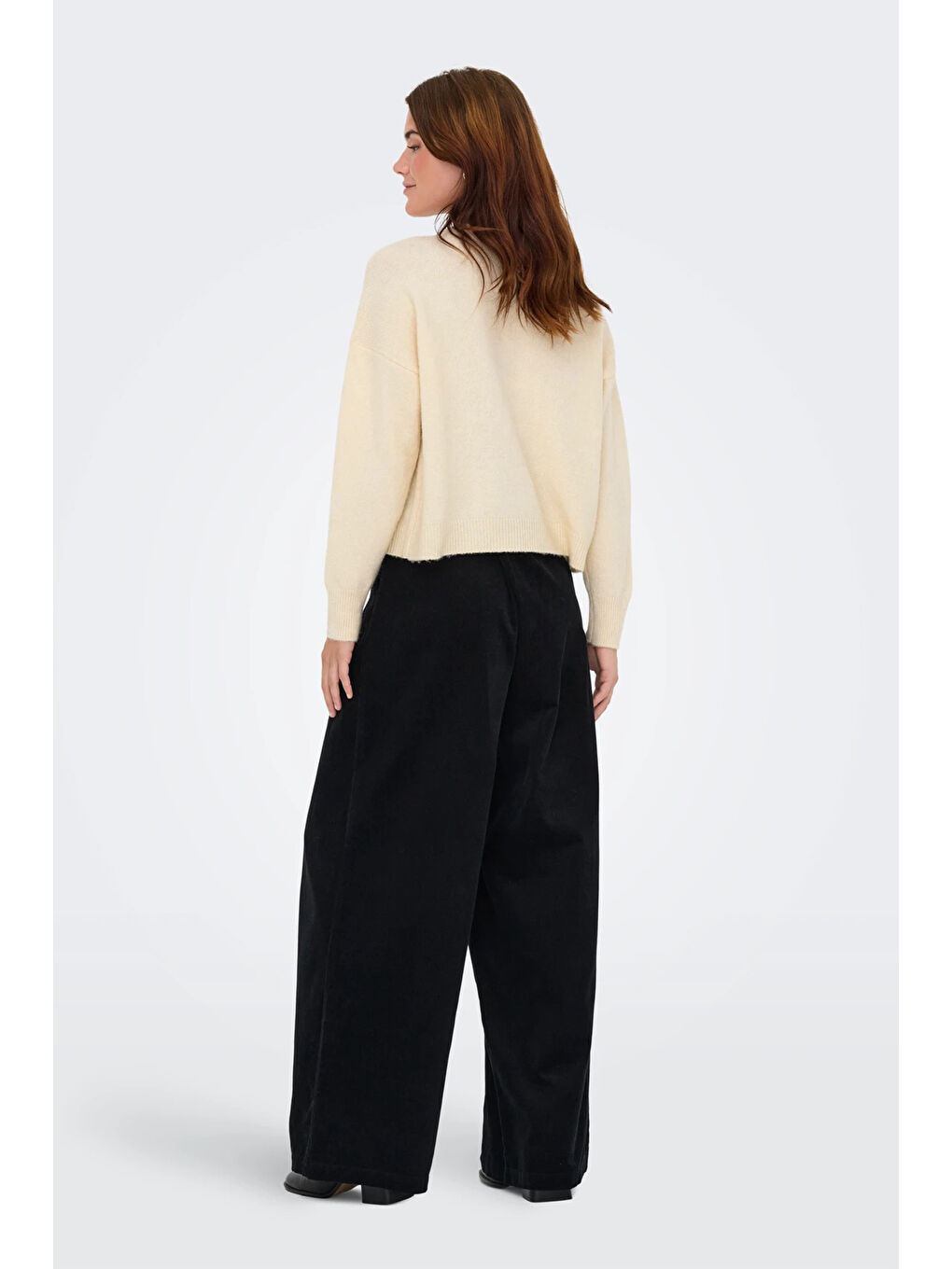 Ekru Onlrenata Yün Karışım Regular Fit Yıldız Desenli Kazak 15353062-2