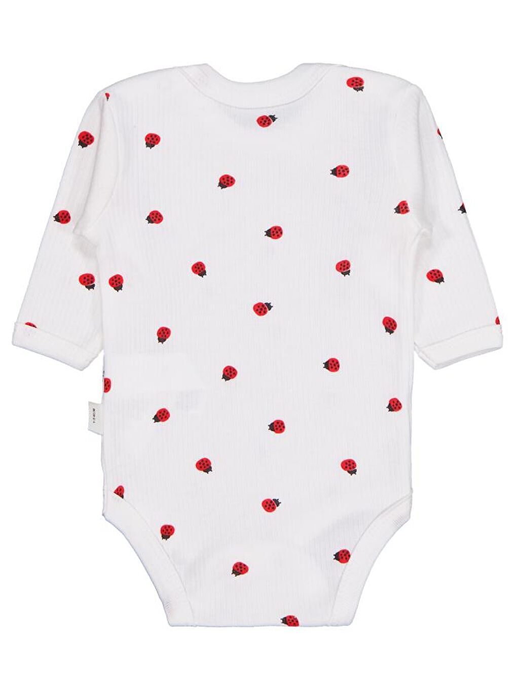 Ekru Baby Uğur Böceği Empirme 0-48 Ay Çıtçıtlı Badi-1