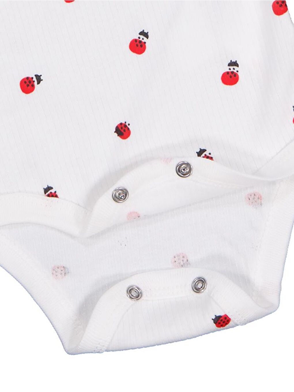 Ekru Baby Uğur Böceği Empirme 0-48 Ay Çıtçıtlı Badi-2