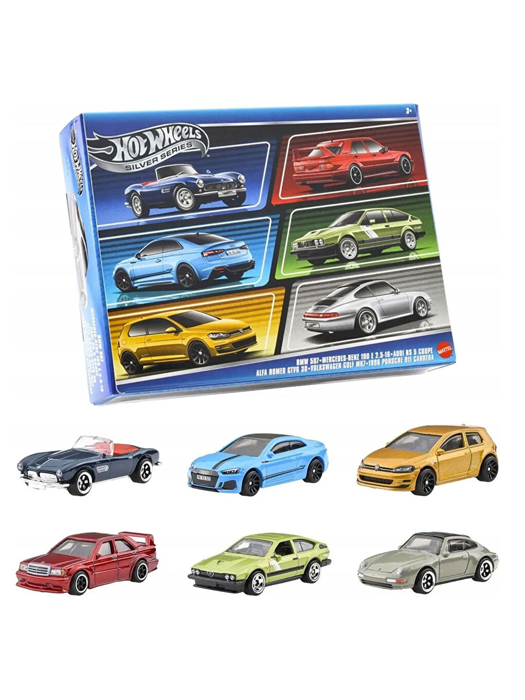 HW Avrupa Arabaları Temalı Çoklu Arabalar JBY79-1