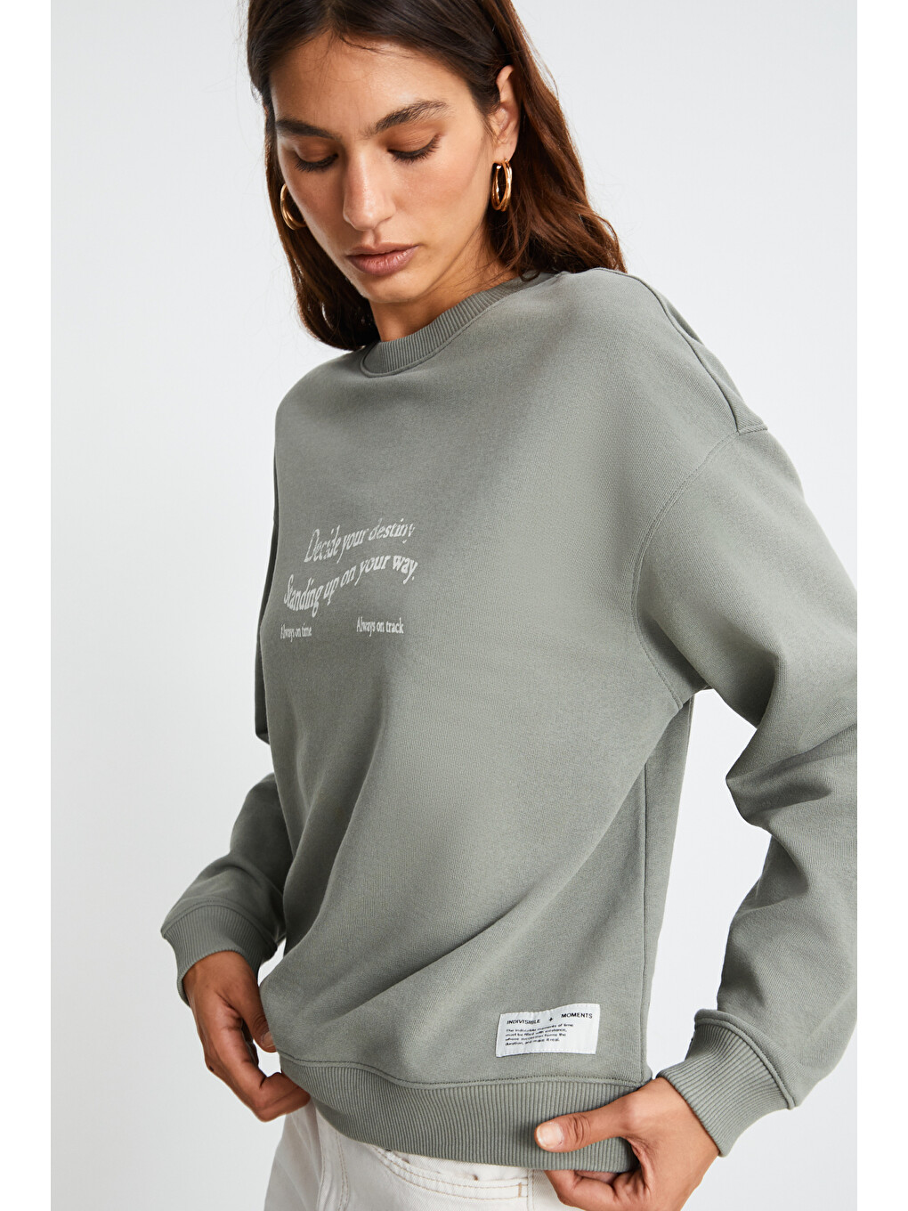 Ronja Kadın Açık Yeşil Sweatshirt-3