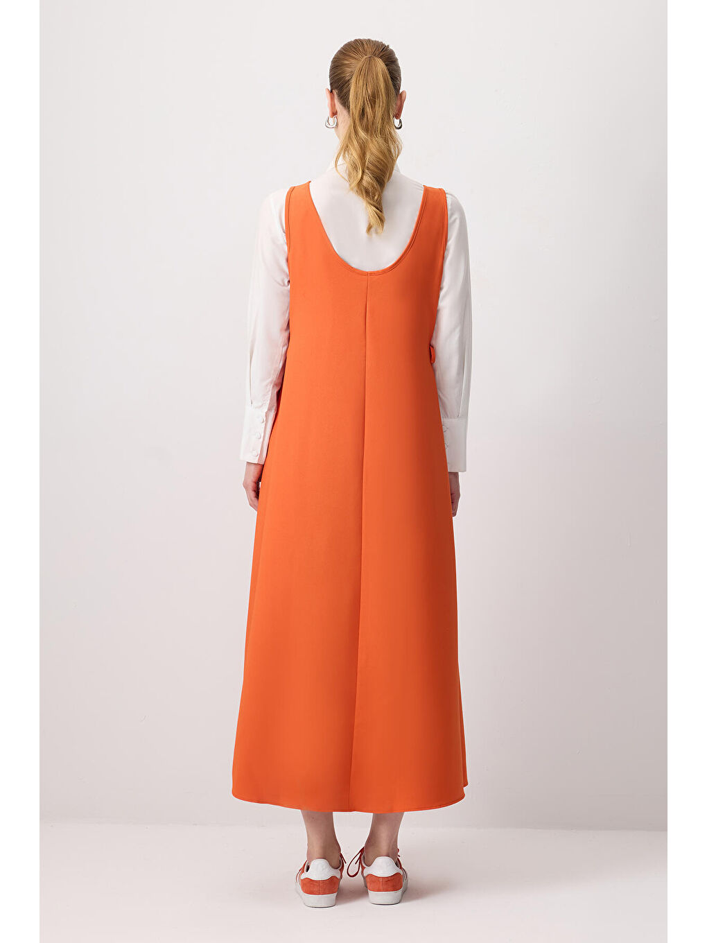 Turuncu Oversıze Krep Jile-3