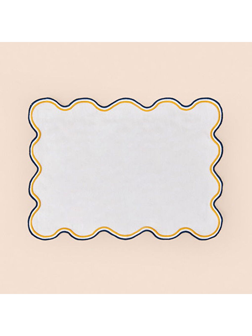 Sarı Soft Nonna Amerikan Servis - Hardal / Mavi - 30x50 cm-5