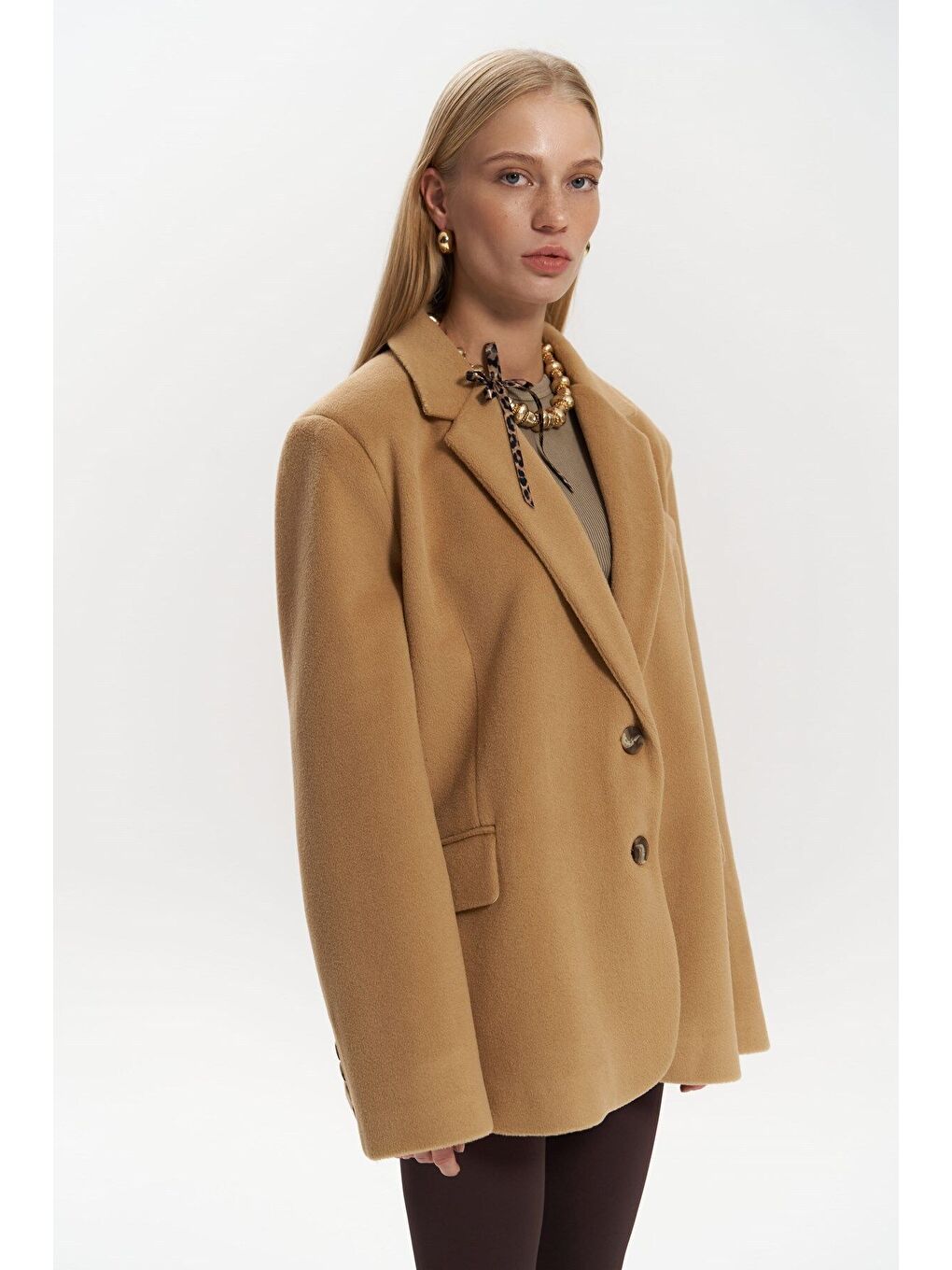 Kahverengi Howell Taba Blazer Ceket-2