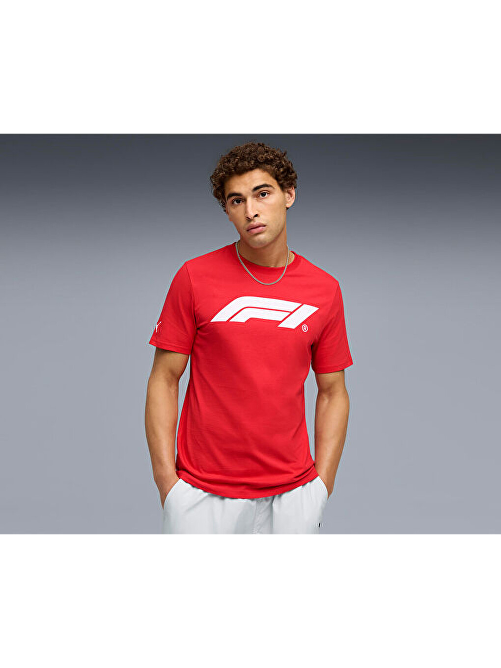 F1 Ess Logo Tee 180g Erkek Günlük Tişört 63326403 Kırmızı-2
