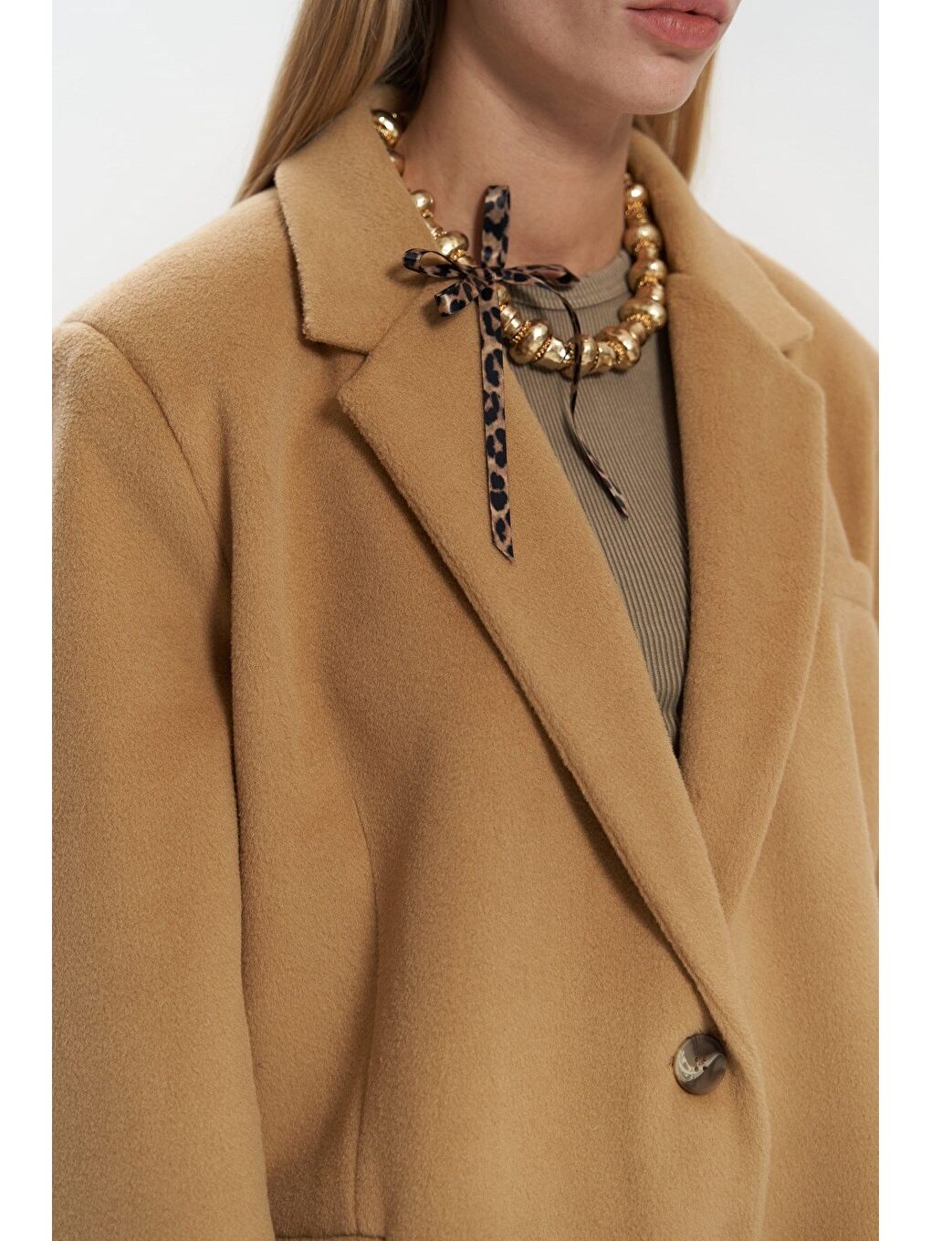 Kahverengi Howell Taba Blazer Ceket-4