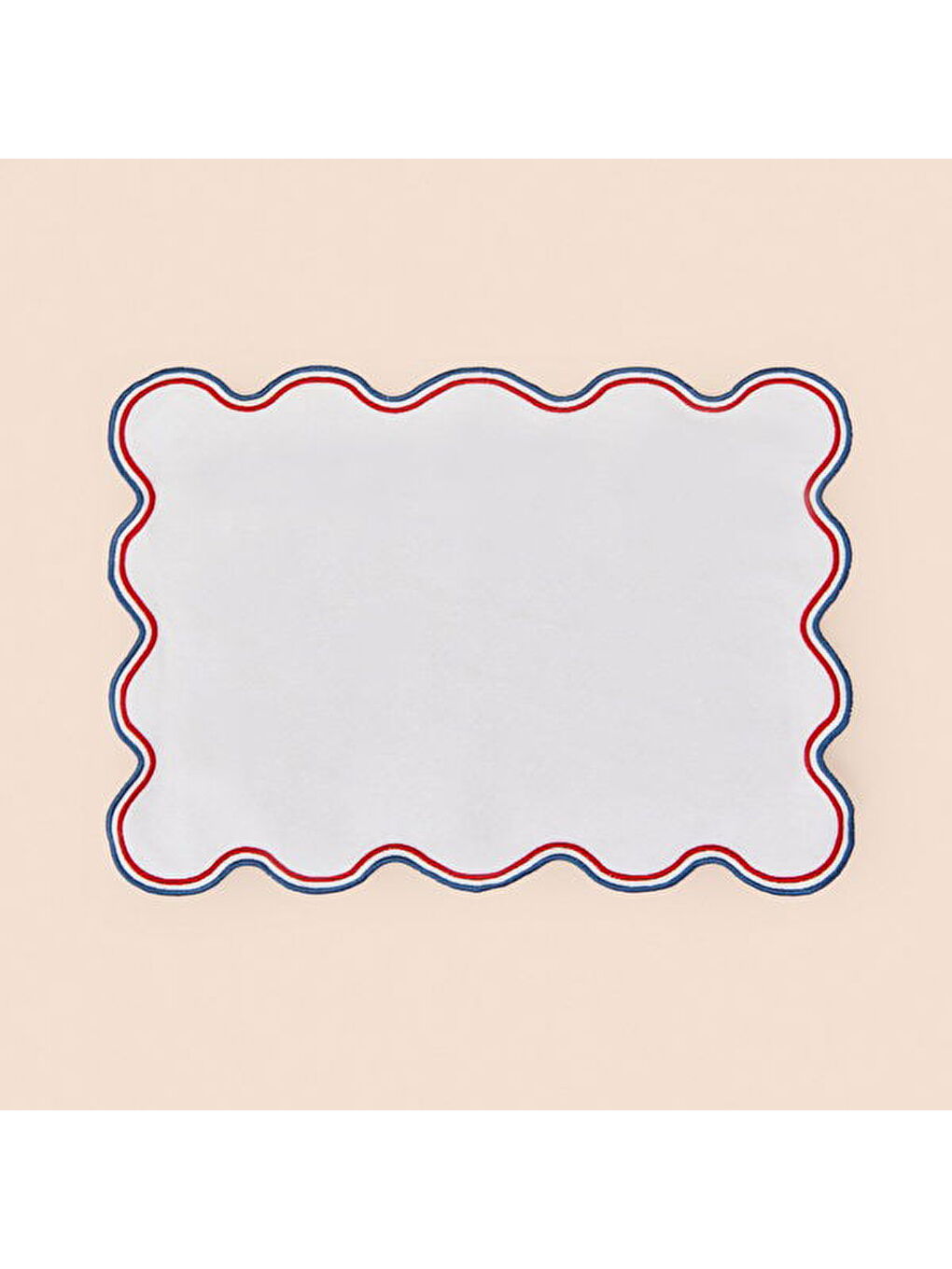 Soft Nonna Amerikan Servis - Mavi / Kırmızı - 30x50 cm-5