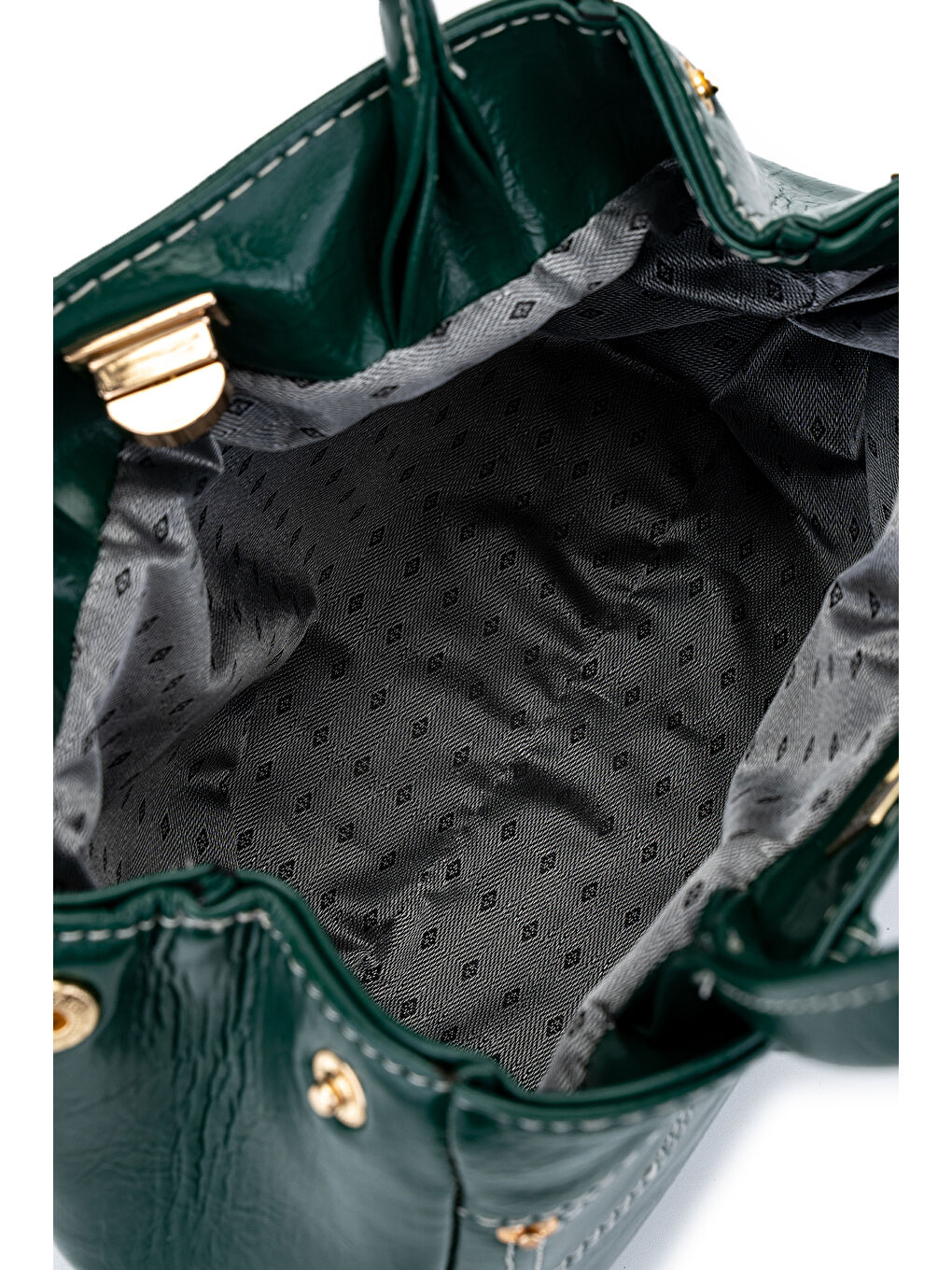 Suni Deri Kadın Çapraz Çanta Dirty Yeşil-4