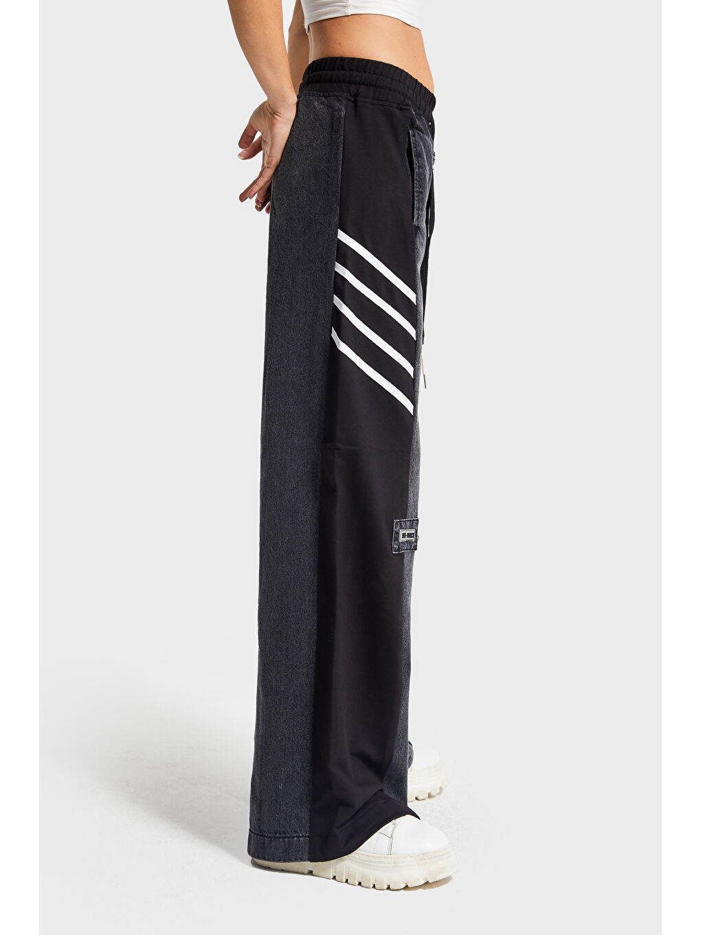 Gri Kadın Füme Renk 2w5-1 Straight Fit Çift Parça Denim Jean-2